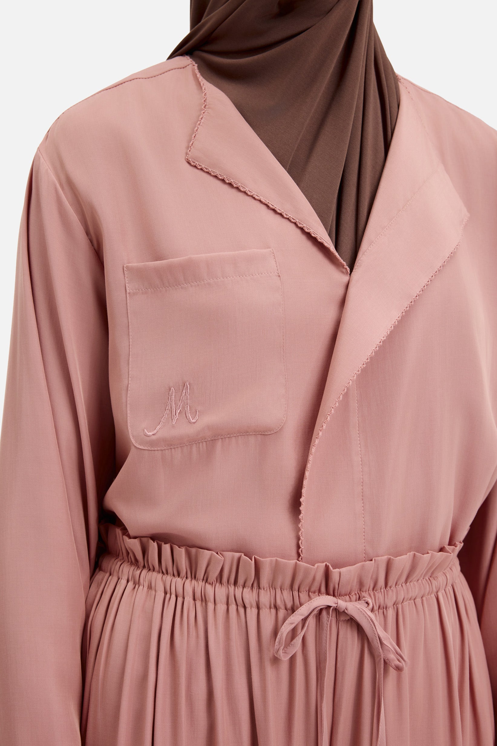 Crossover Collar Blouse | Light Berry