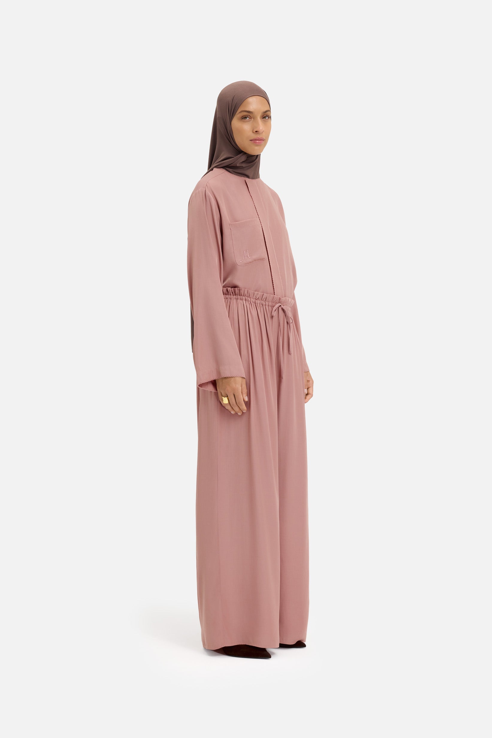 Crossover Collar Blouse | Light Berry