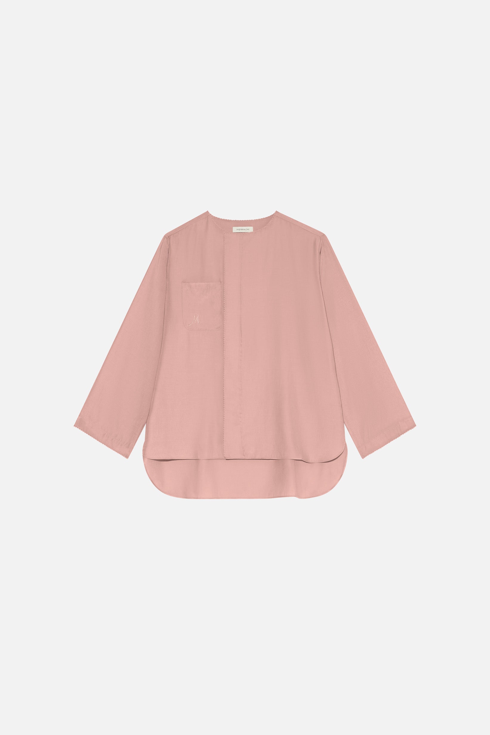 Crossover Collar Blouse | Light Berry