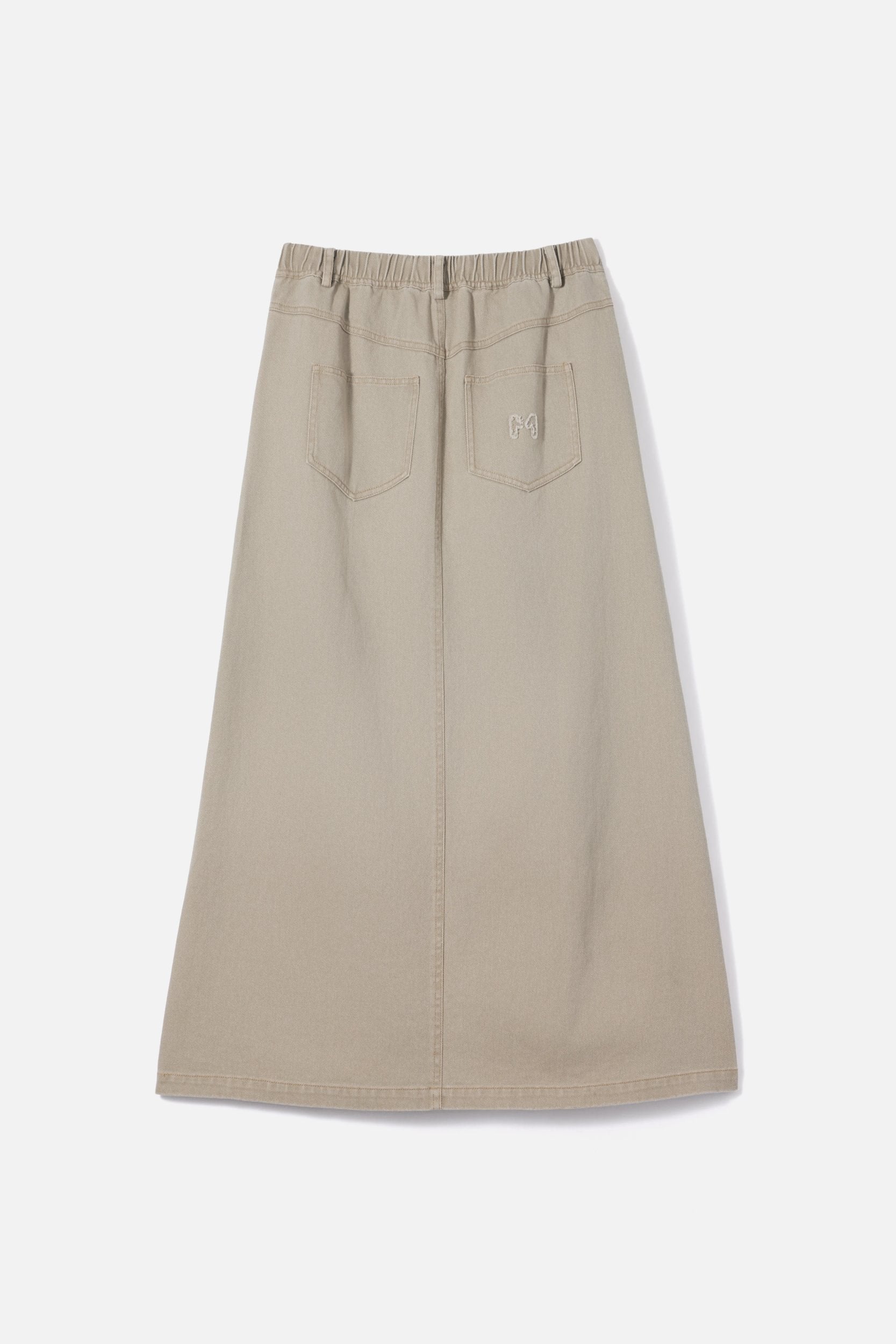 Denim Maxi Skirt | Almond Cream