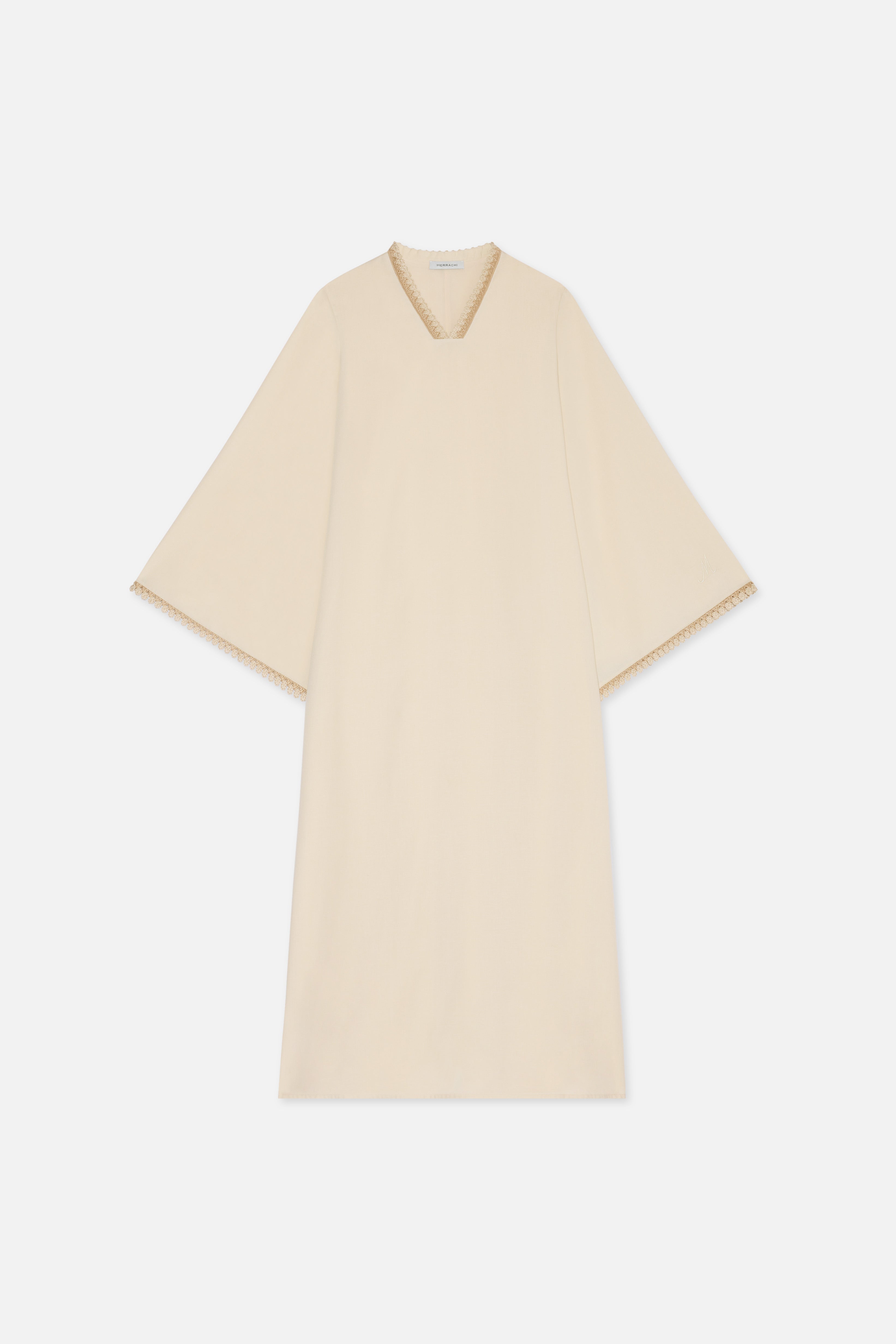 Detailed Kaftan Dress | Sand