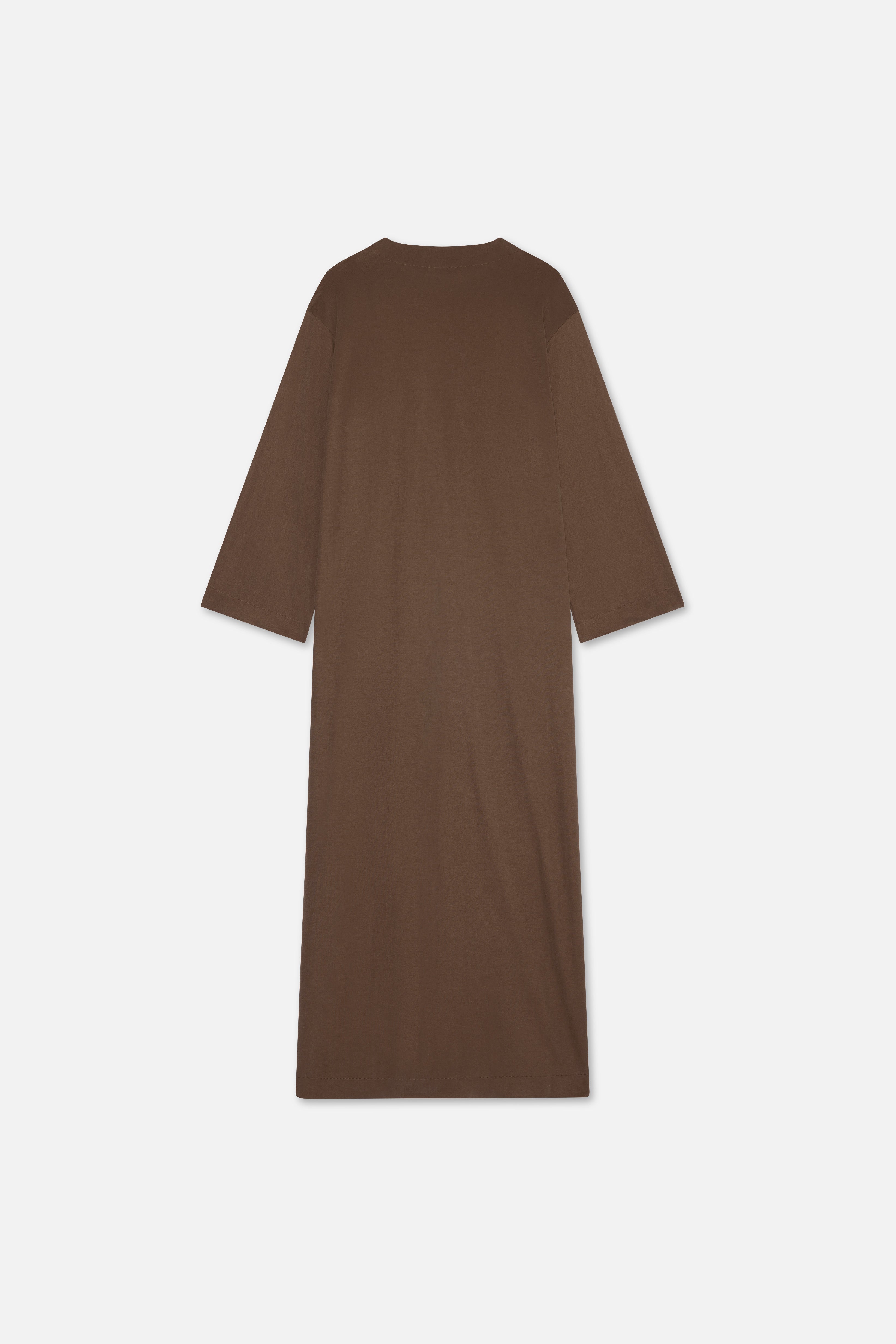 Drape Jersey Kaftan Dress | Dark Terra