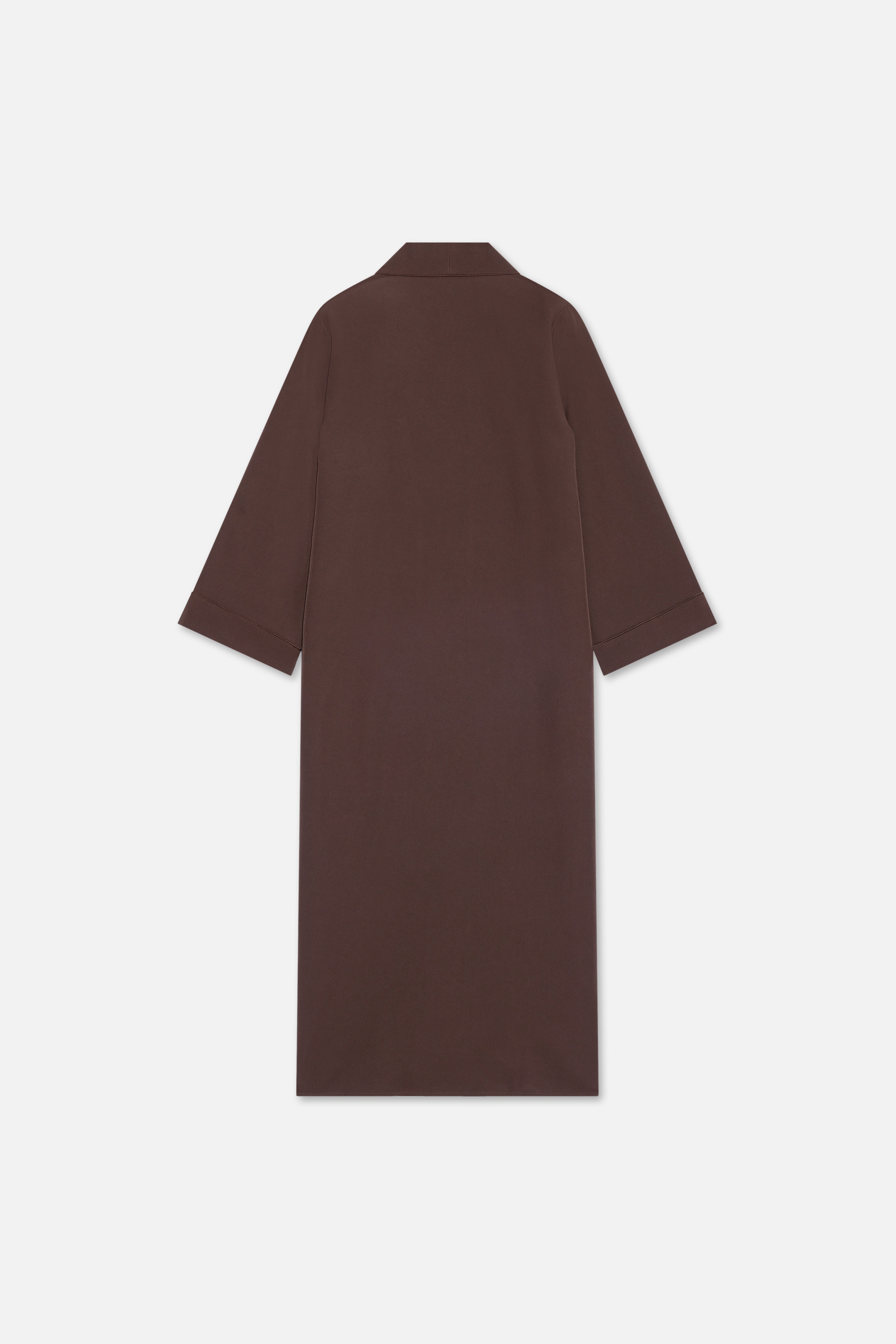 Essential Abaya  Short | Dark Brown