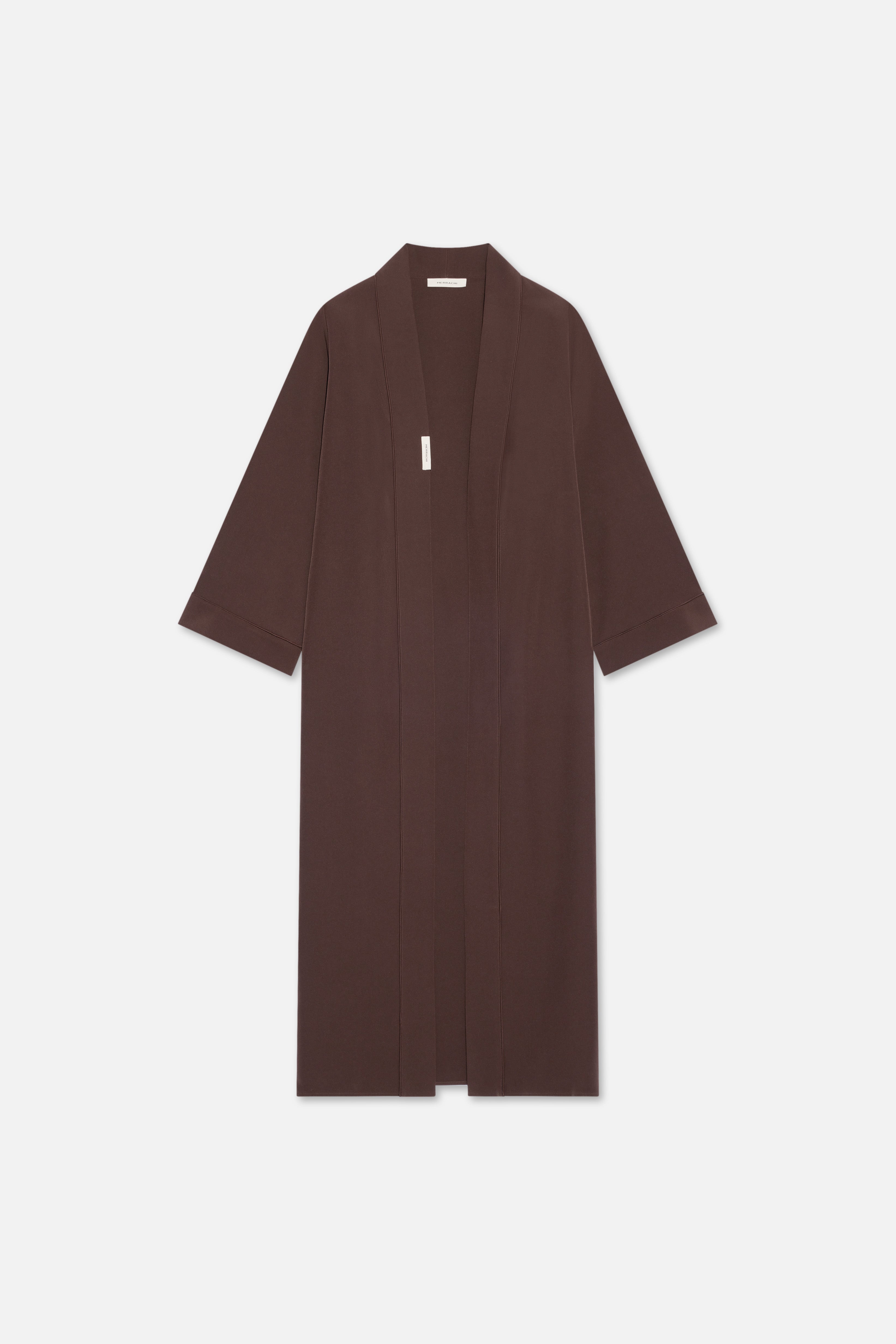 Essential Abaya  Short | Dark Brown