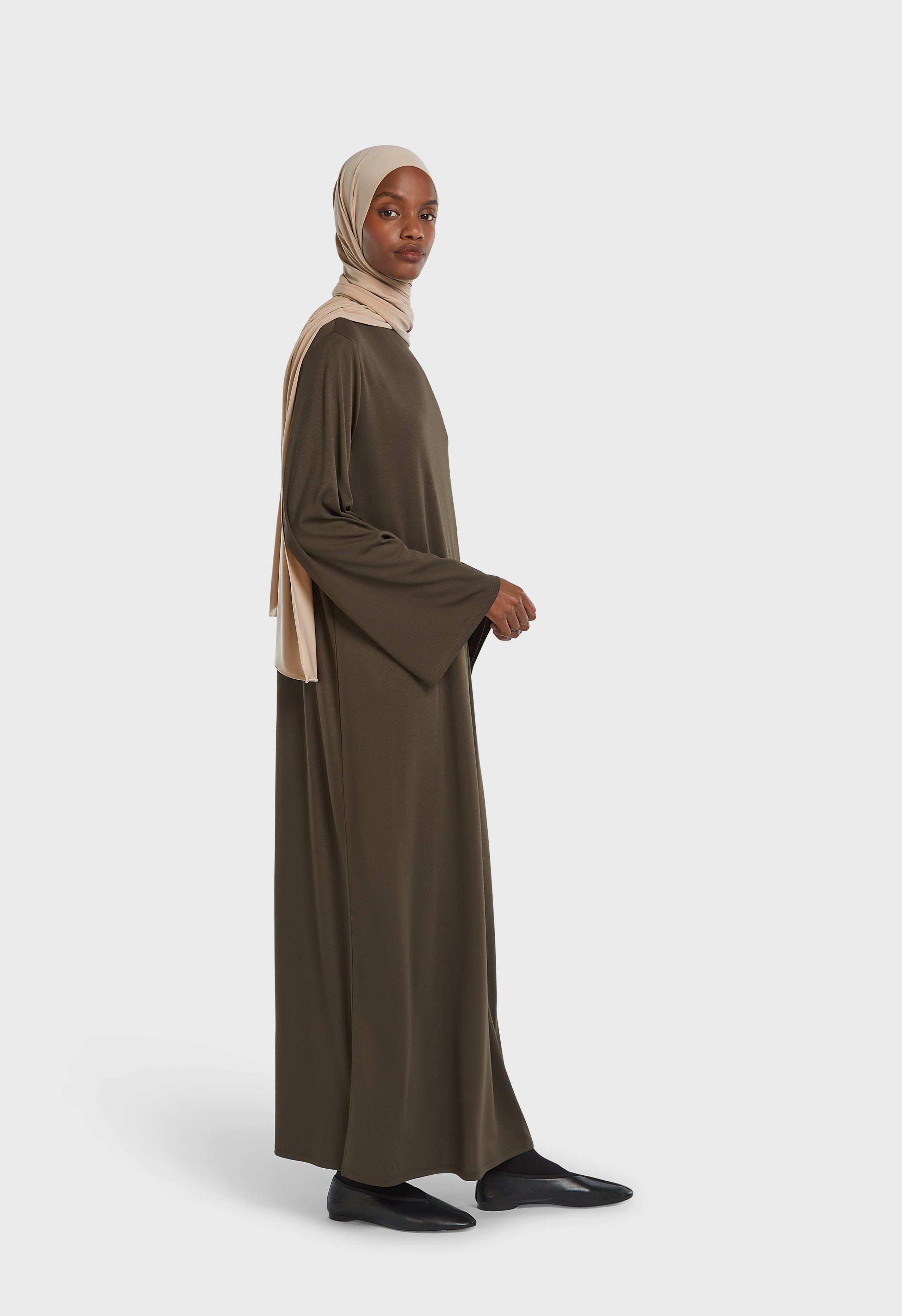 Essential Jersey Dress Regular | Deep Brown