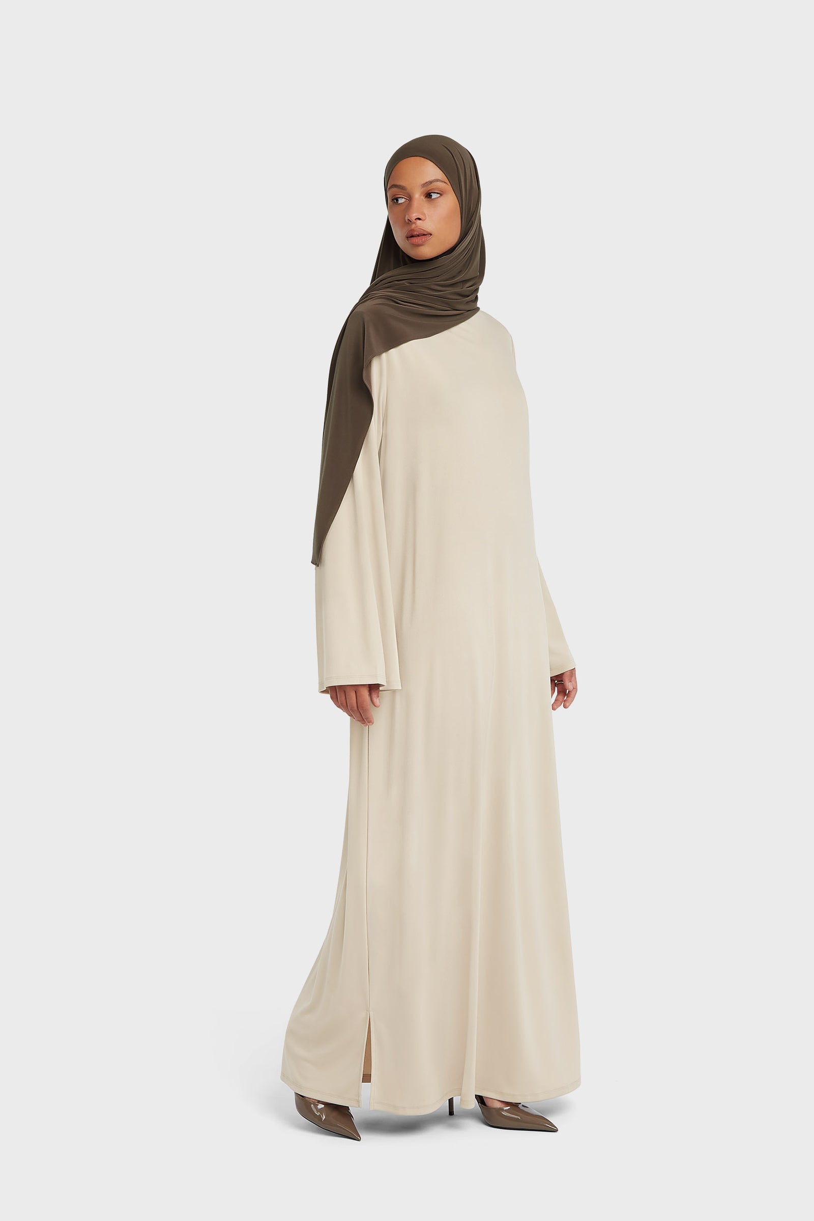 Essential Jersey Dress Regular | Soft Taupe