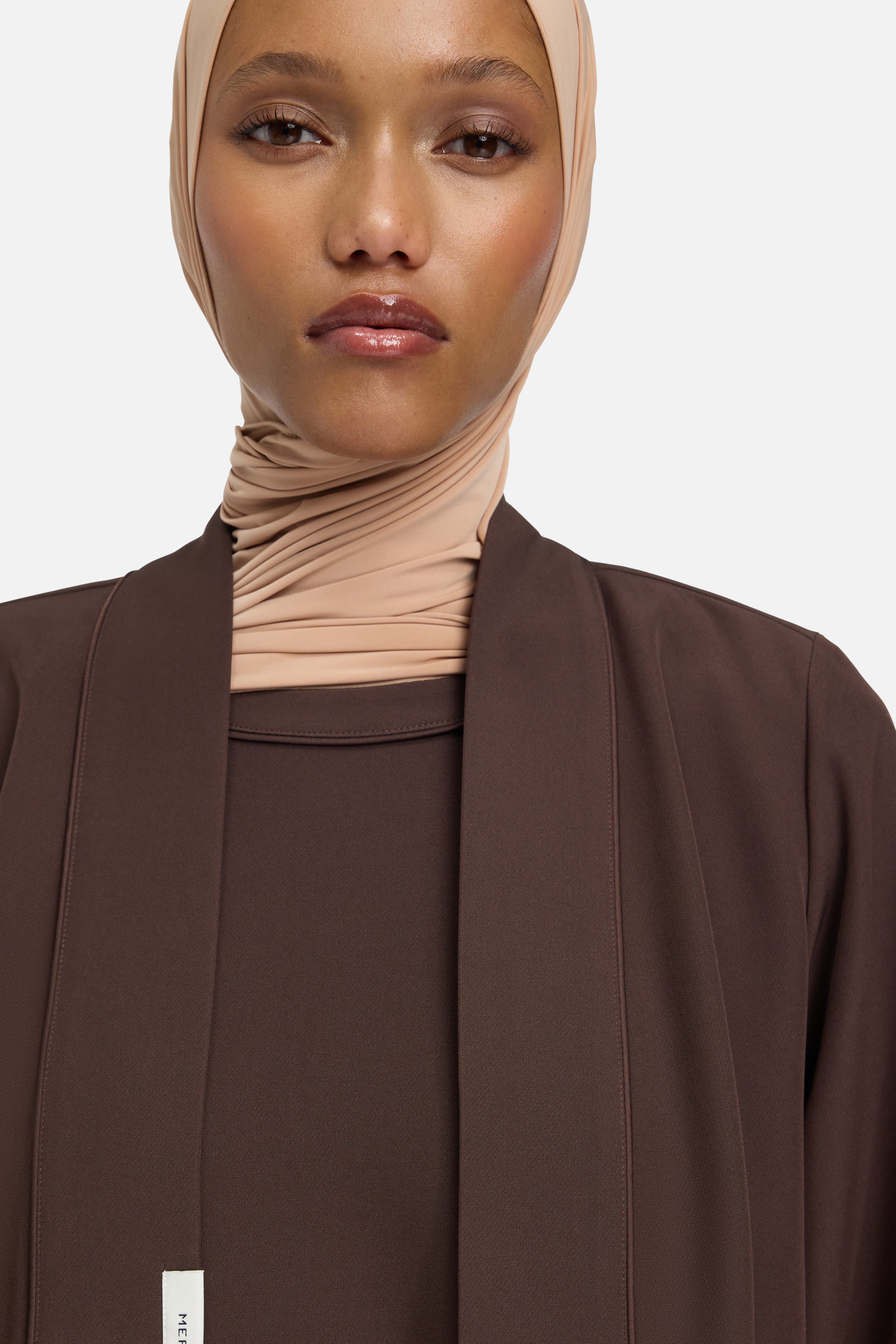 Essential Abaya  Short | Dark Brown
