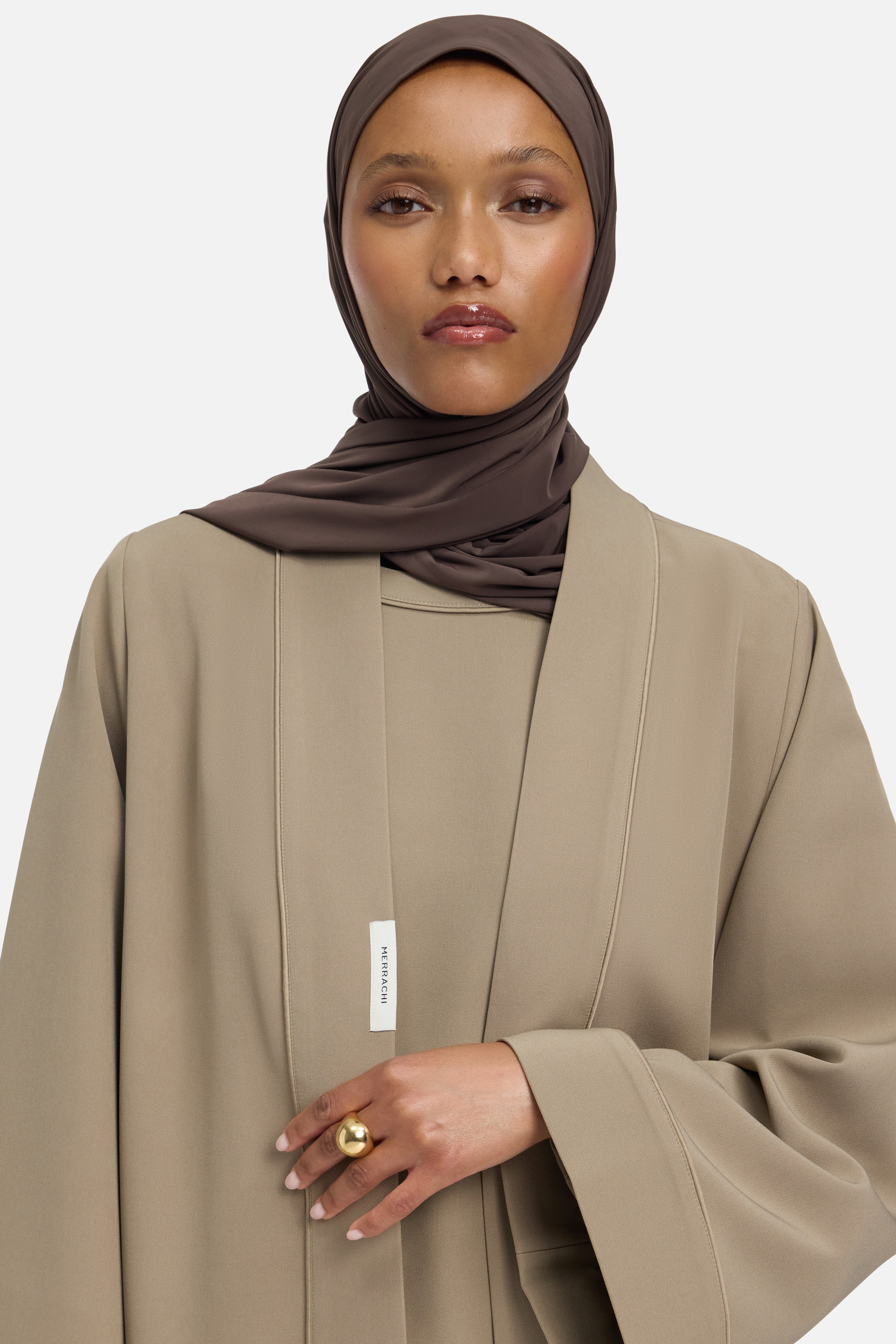 Essential Abaya  Short | Khaki