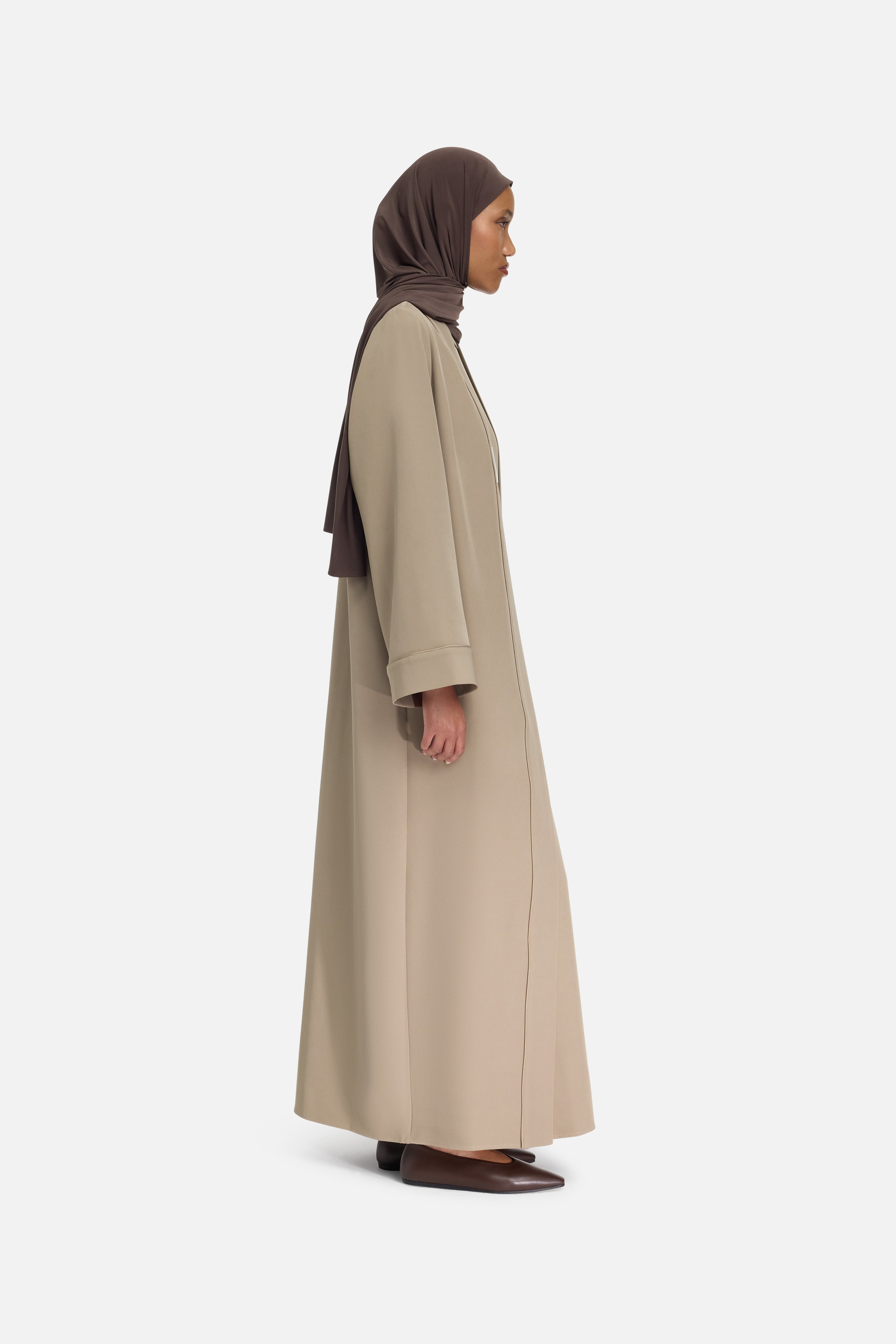 Essential Abaya  Short | Khaki