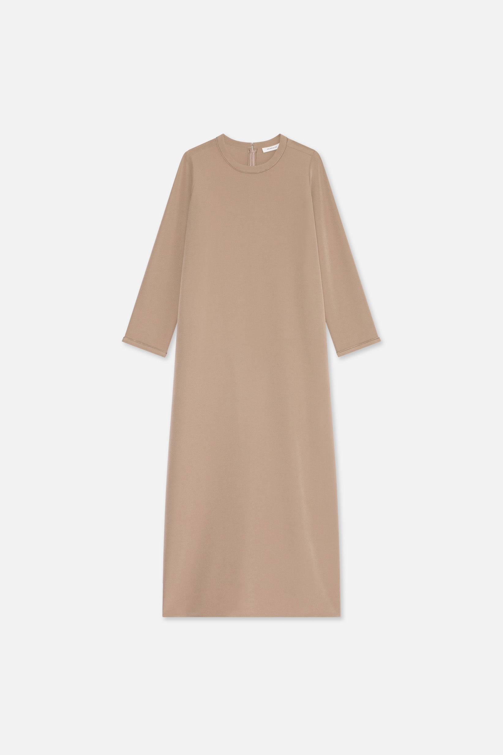 women mercerized cotton short sleeve long dress Essential Dress Light Short | Khaki