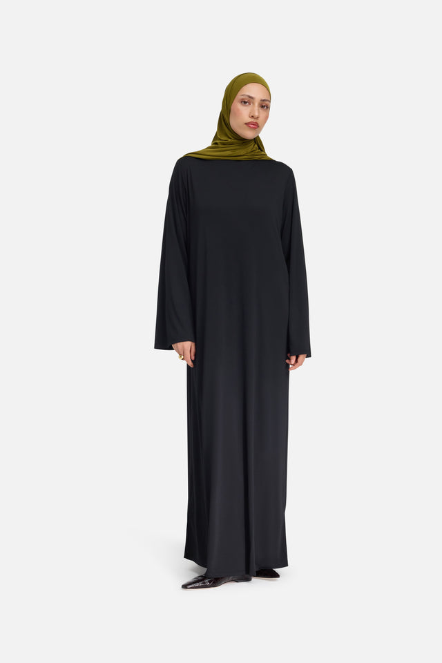 Essential Jersey Dress Regular | Black | MERRACHI Essential Jersey Dress Regular | Black | MERRACHI