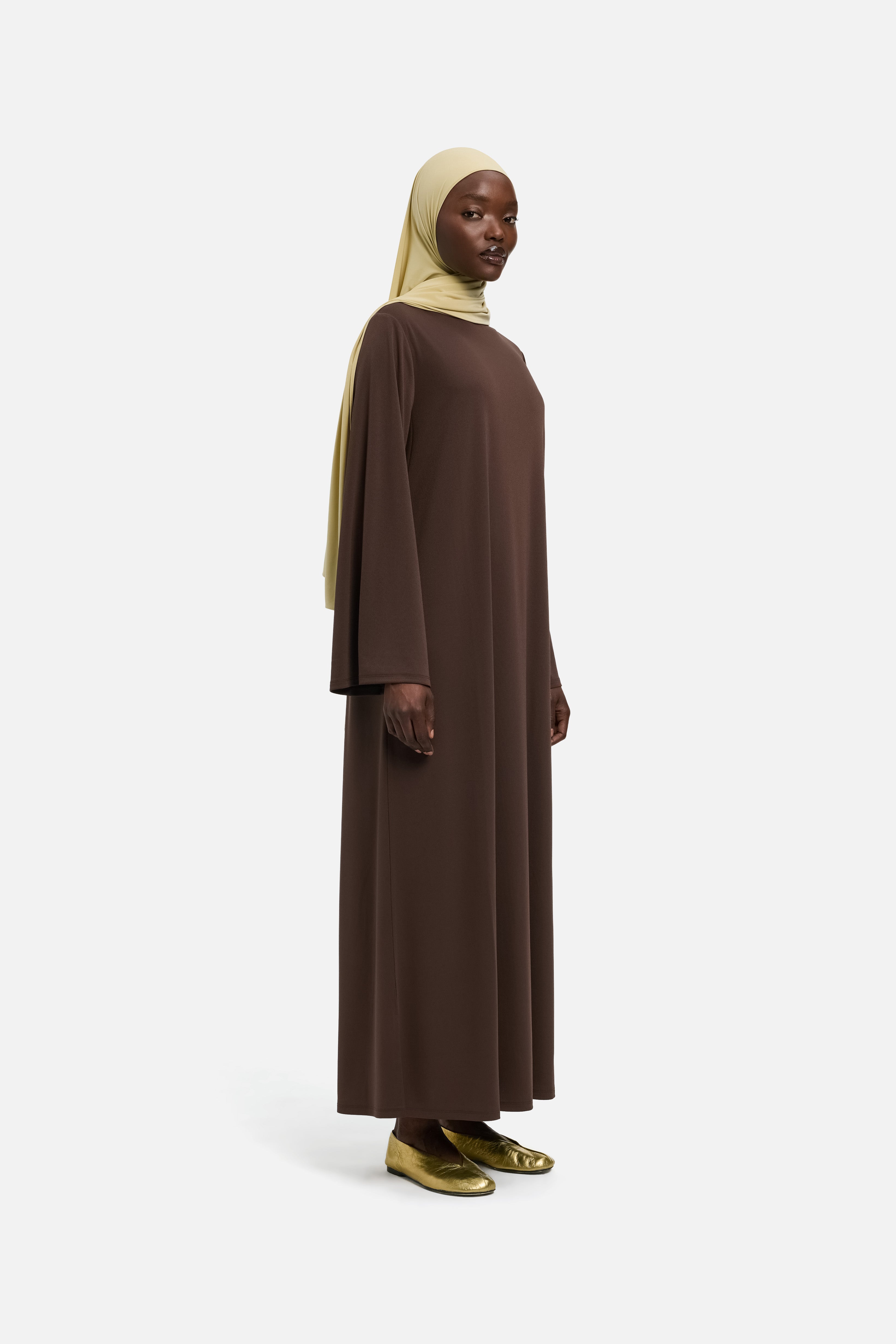 Essential Jersey Dress Regular | Burnt Mocha