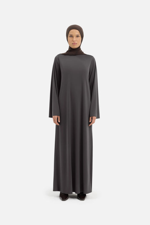Essential Straight Jersey Dress Regular | Asphalt