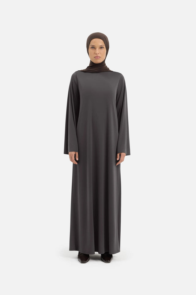 Essential Straight Jersey Dress Regular | Asphalt