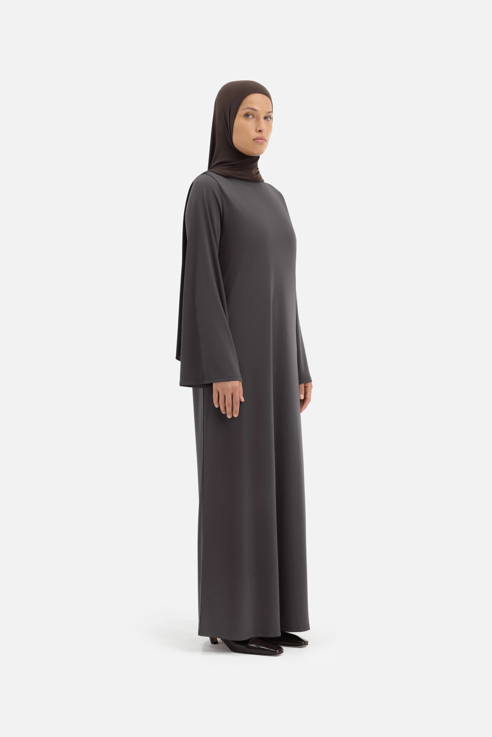 Essential Straight Jersey Dress Regular | Asphalt