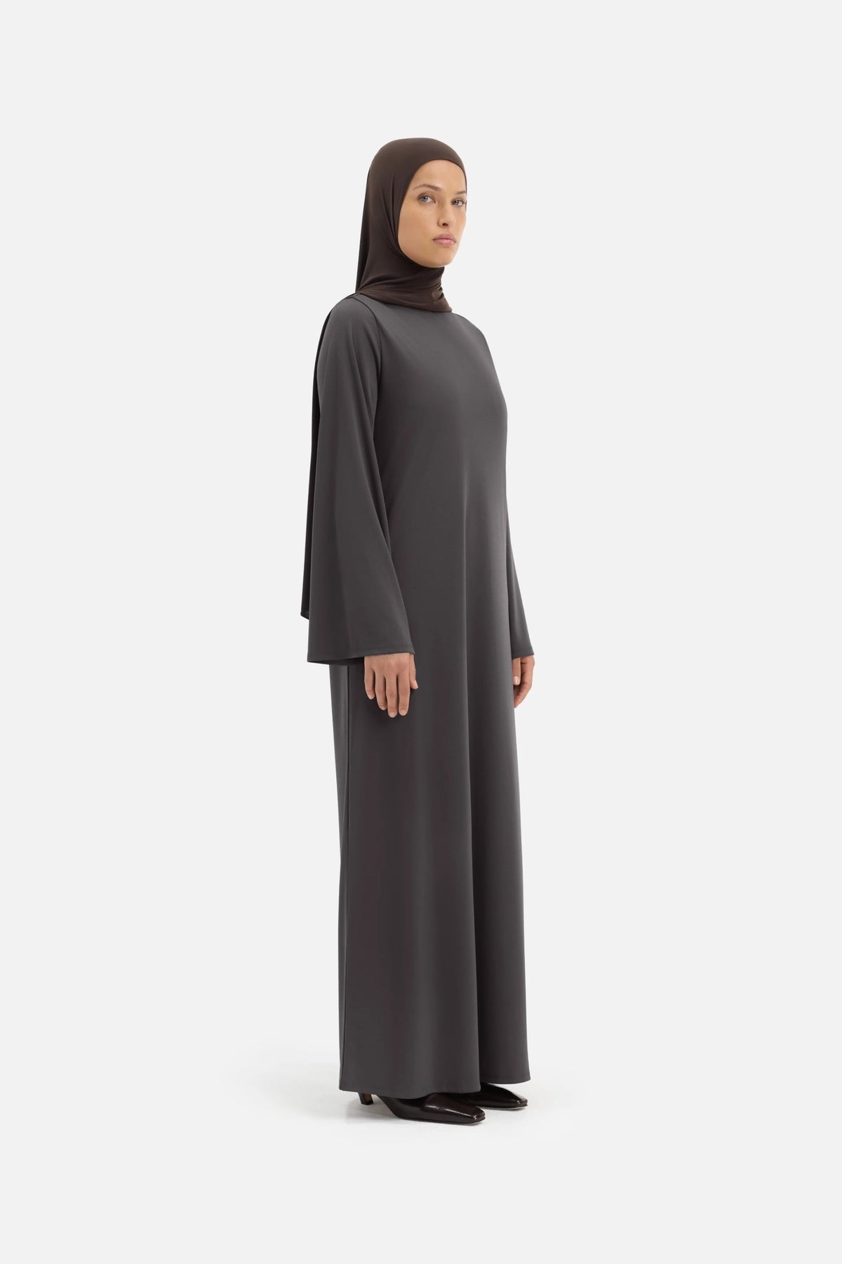 Essential Straight Jersey Dress Regular | Asphalt