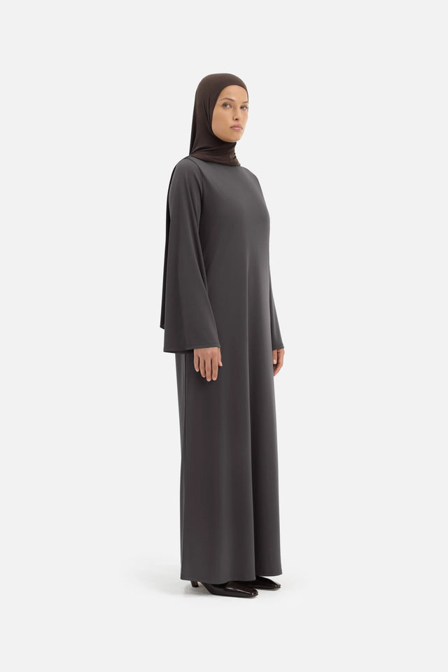 Essential Straight Jersey Dress Regular | Asphalt