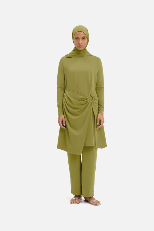 Essential Straight Swim Legging | Ground Basil