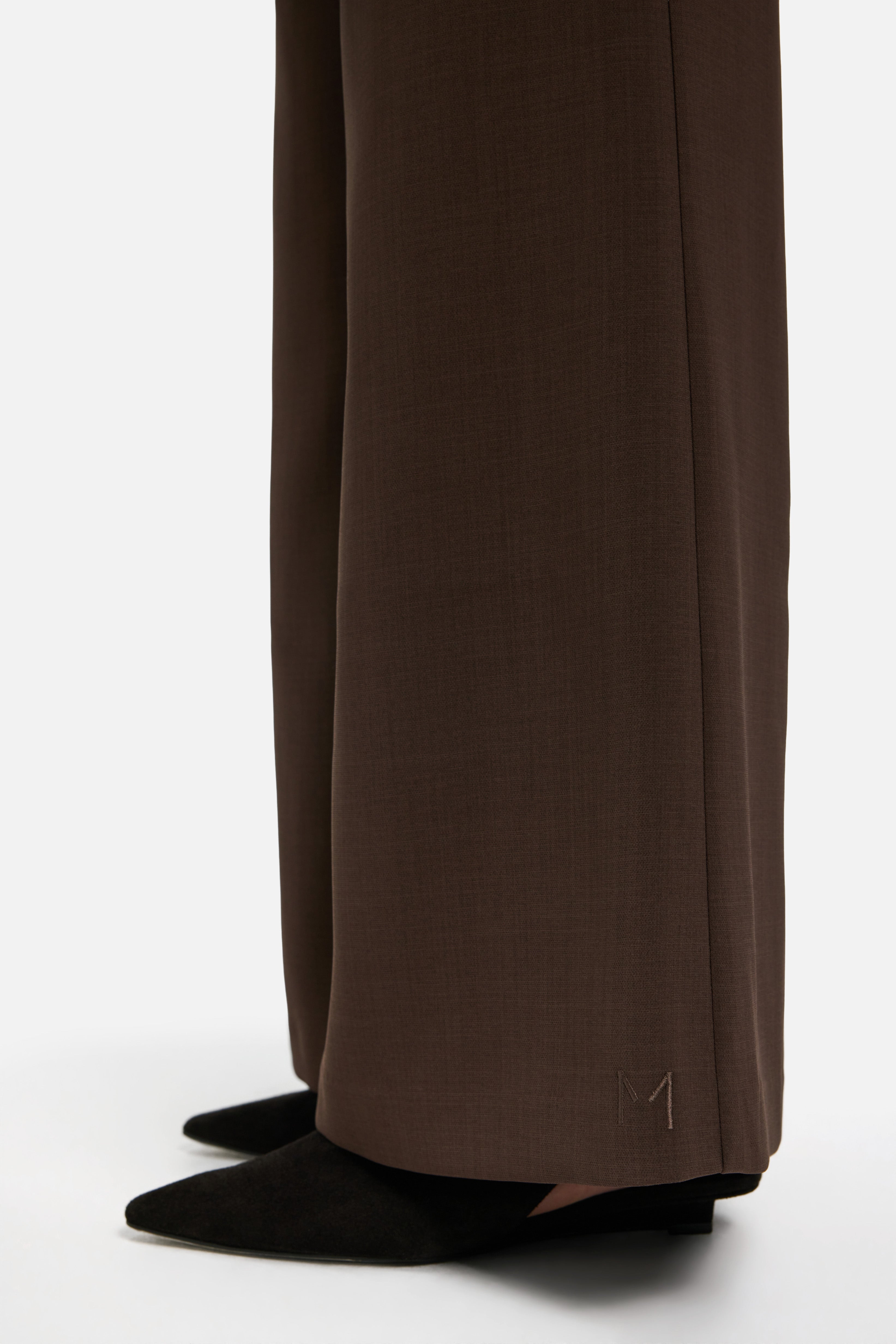 Flared Trousers | Dark Brown