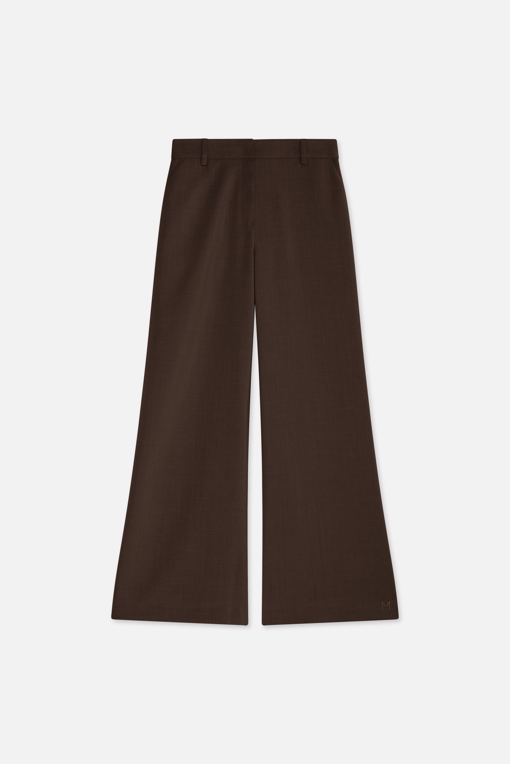 Flared Trousers | Dark Brown