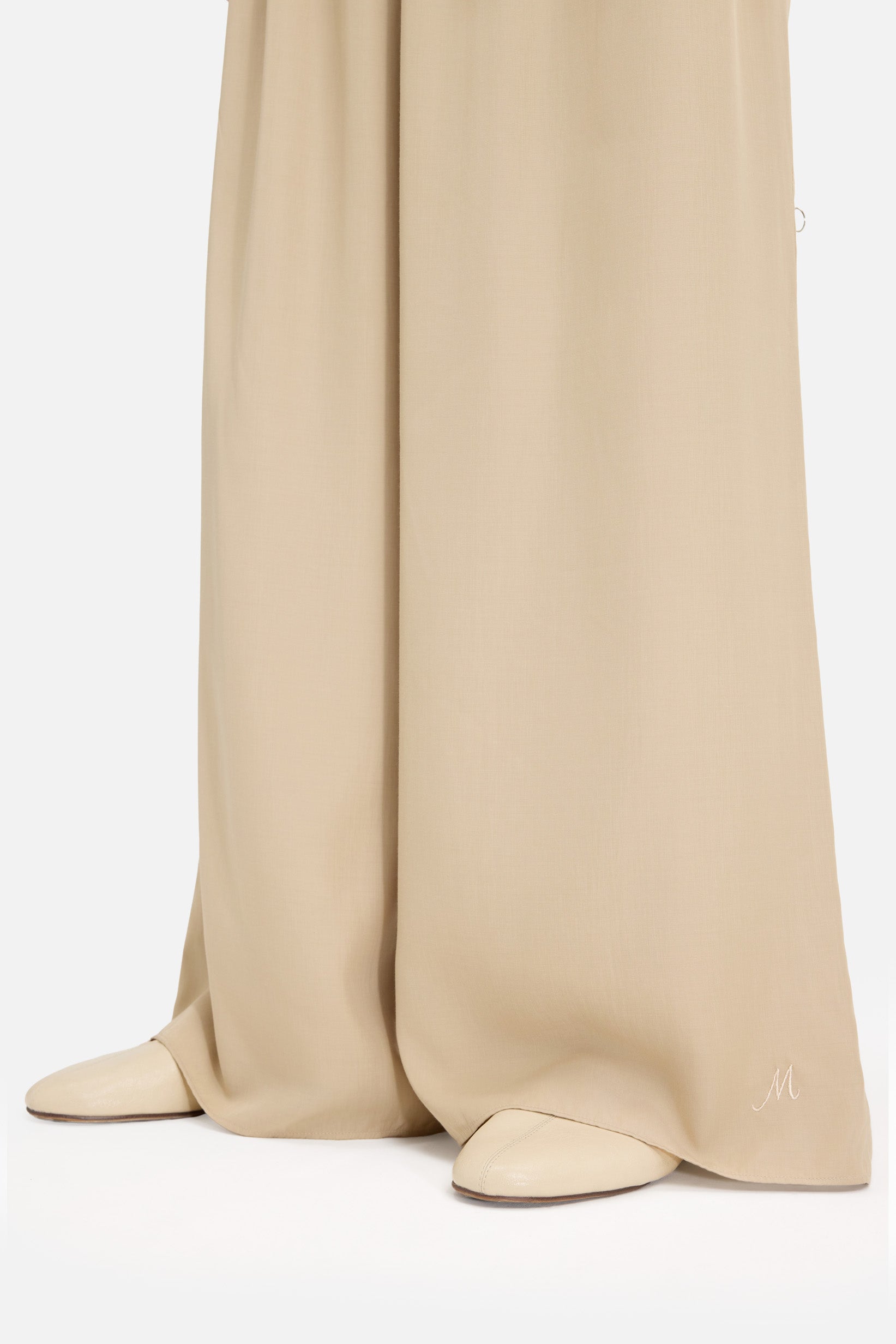 Flowy Loose Fit Trousers | Oat