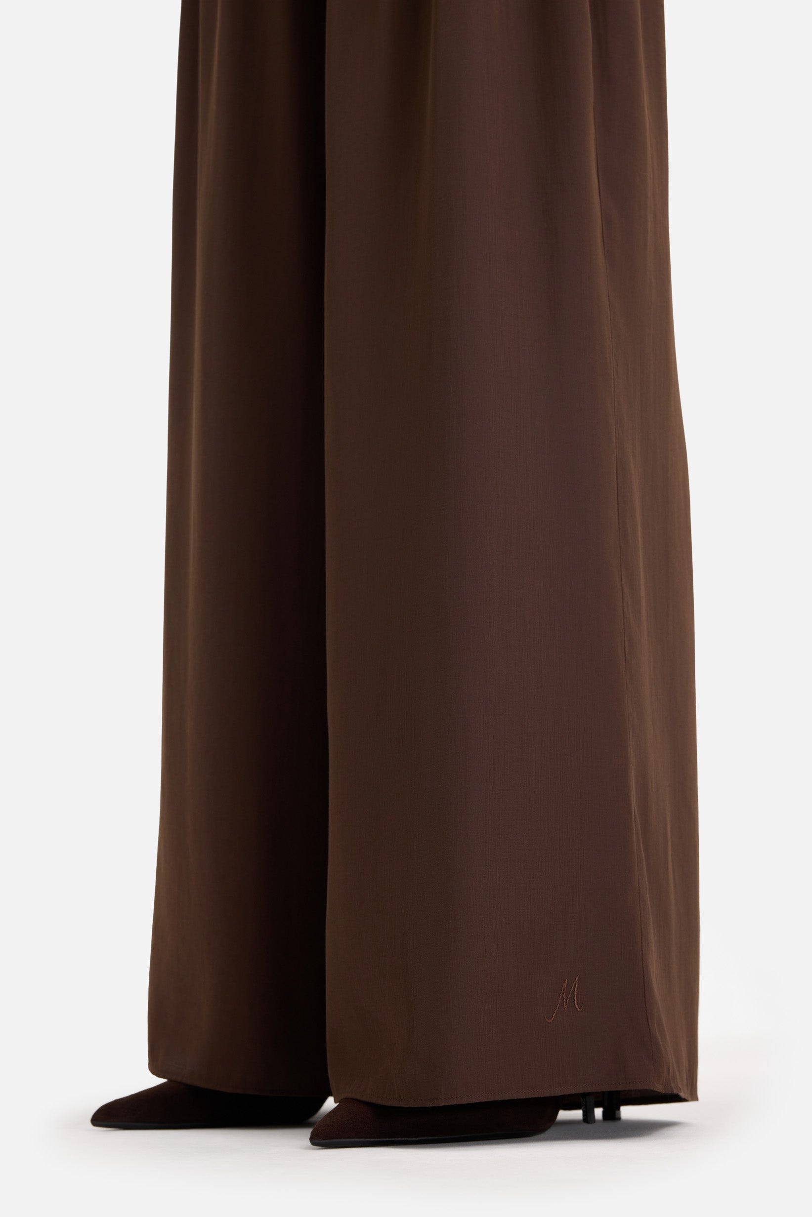 Flowy Loose Fit Trousers | Burnt Mocha