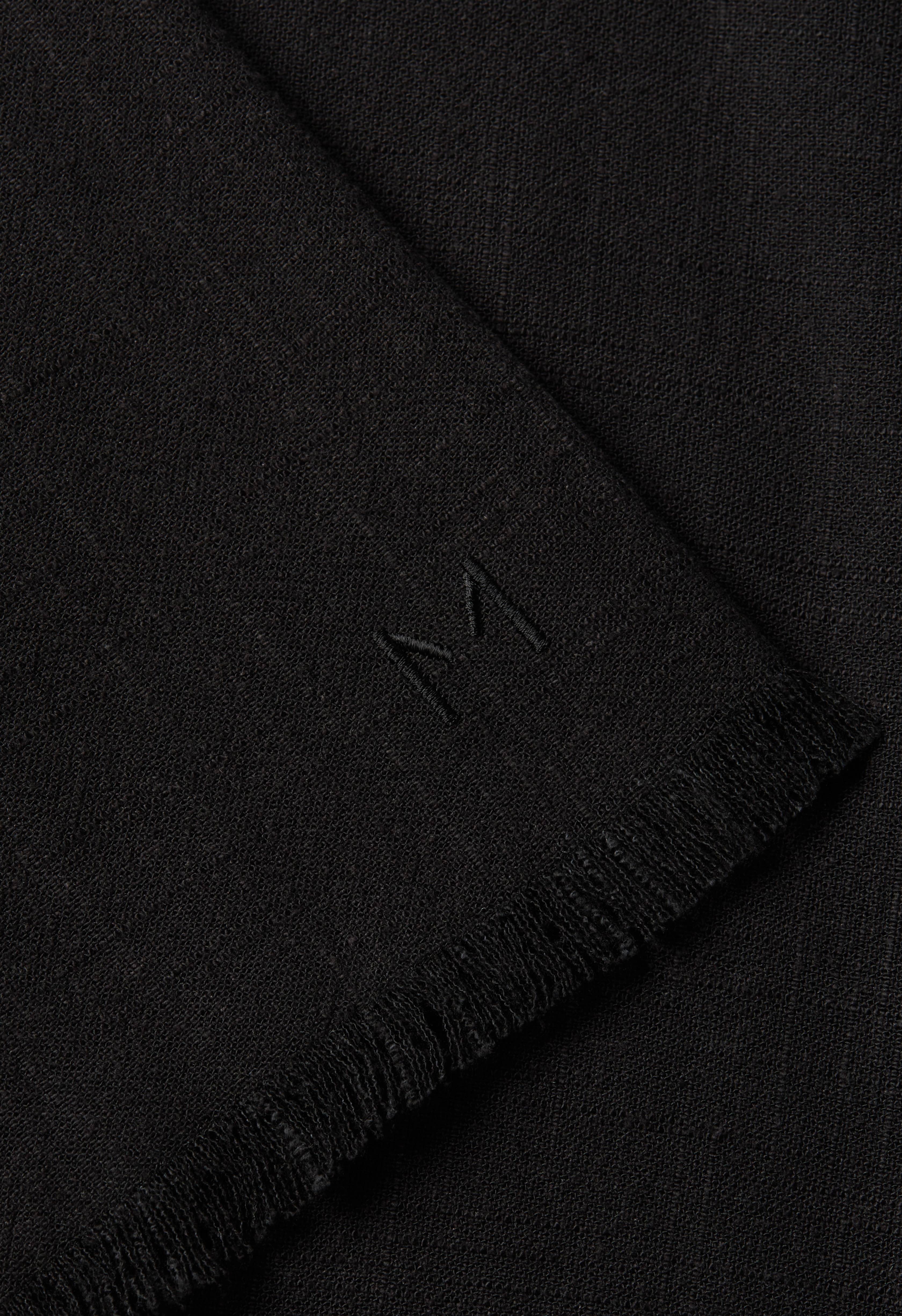 Frayed Hem Abaya | Black