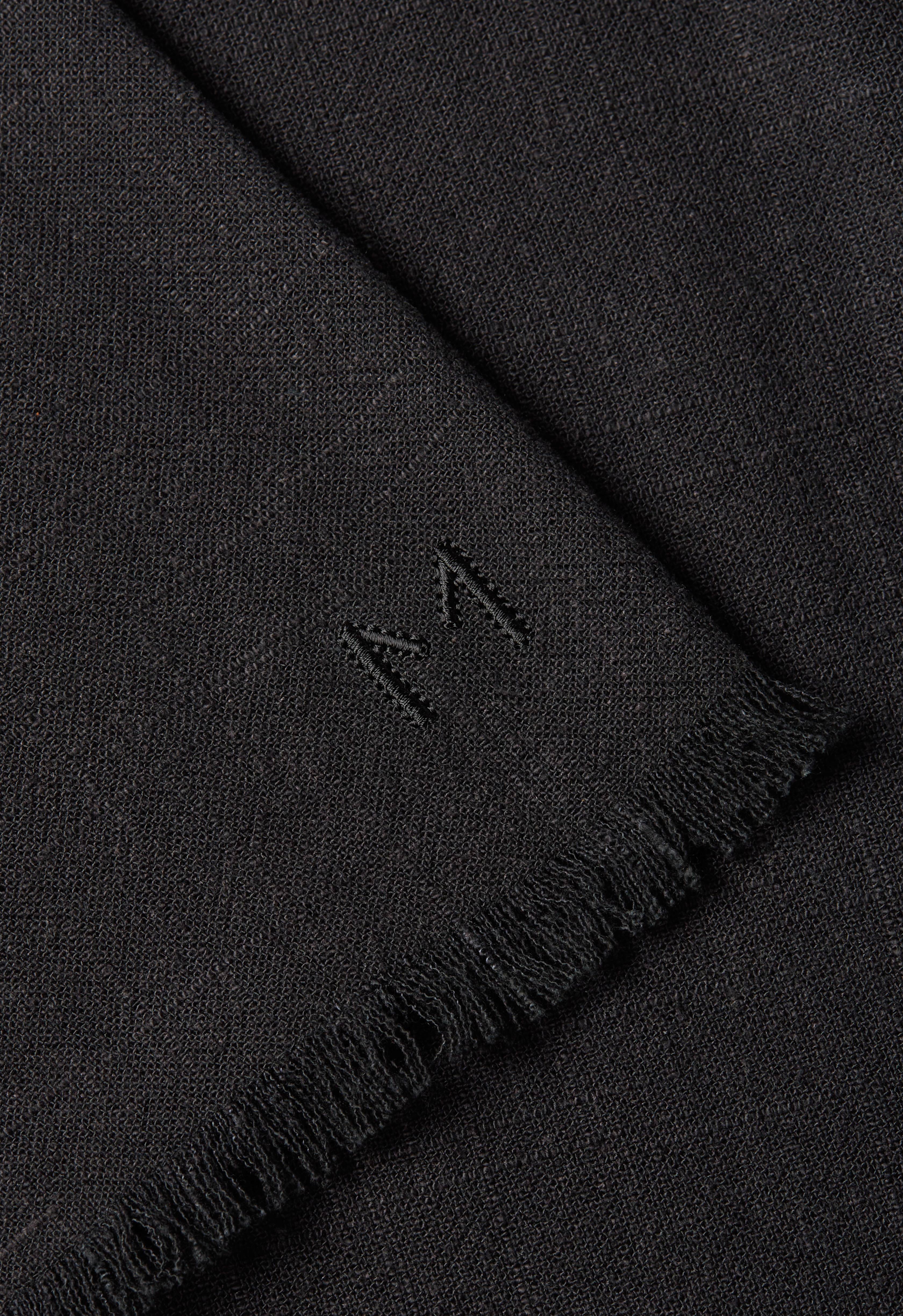 Frayed Hem Dress | Black