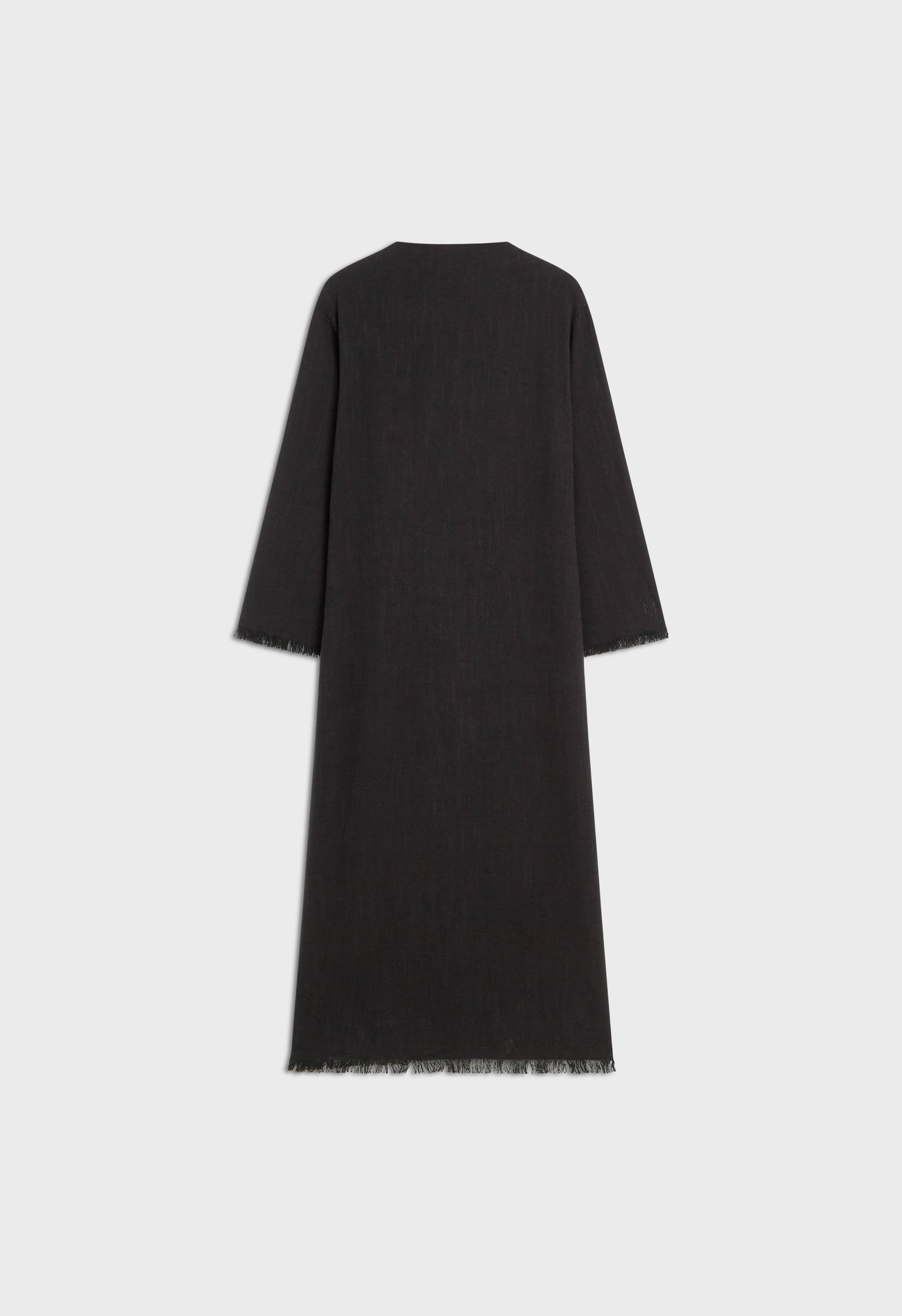Frayed Hem Dress | Black