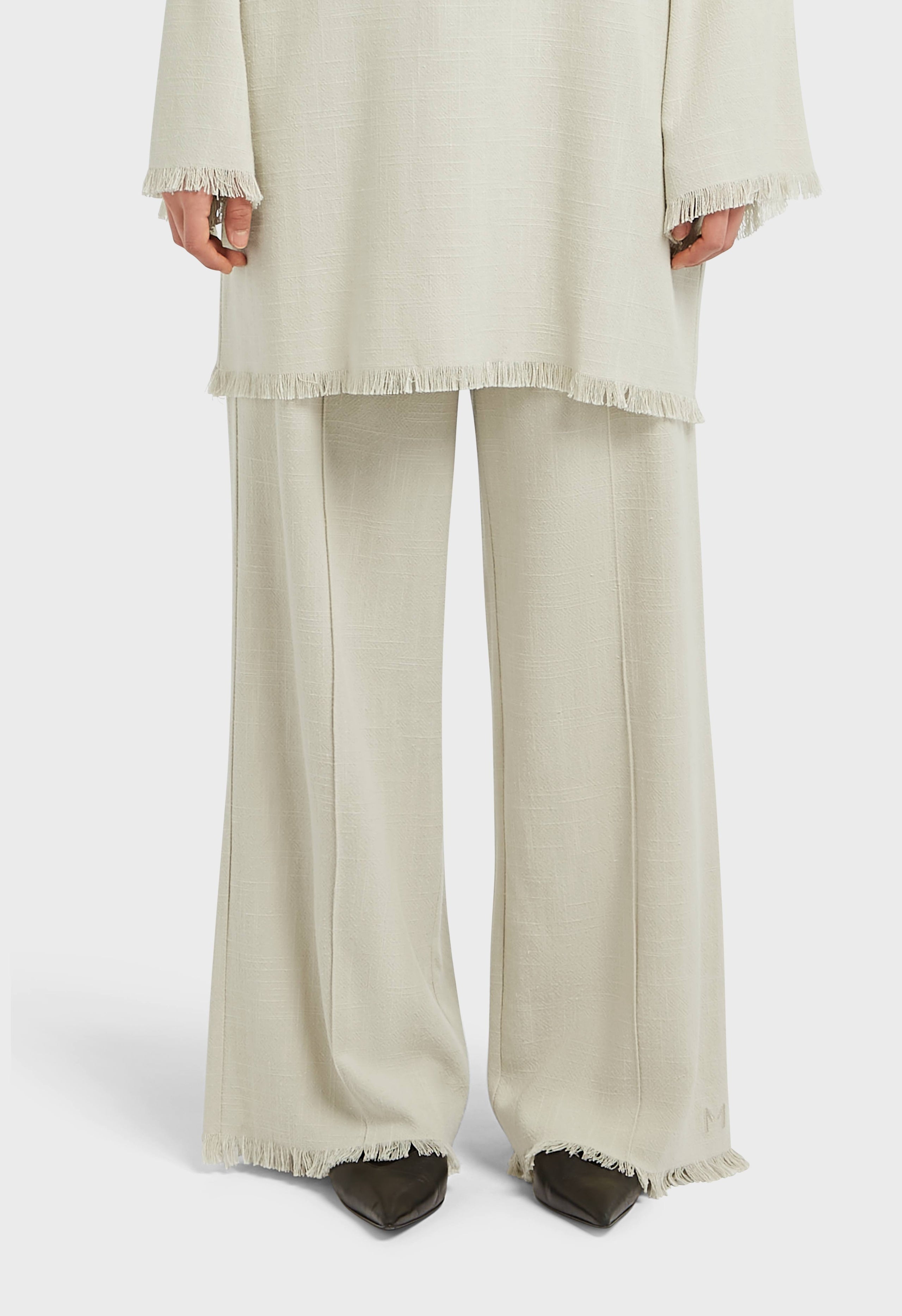Frayed Hem Pants | Light Storm