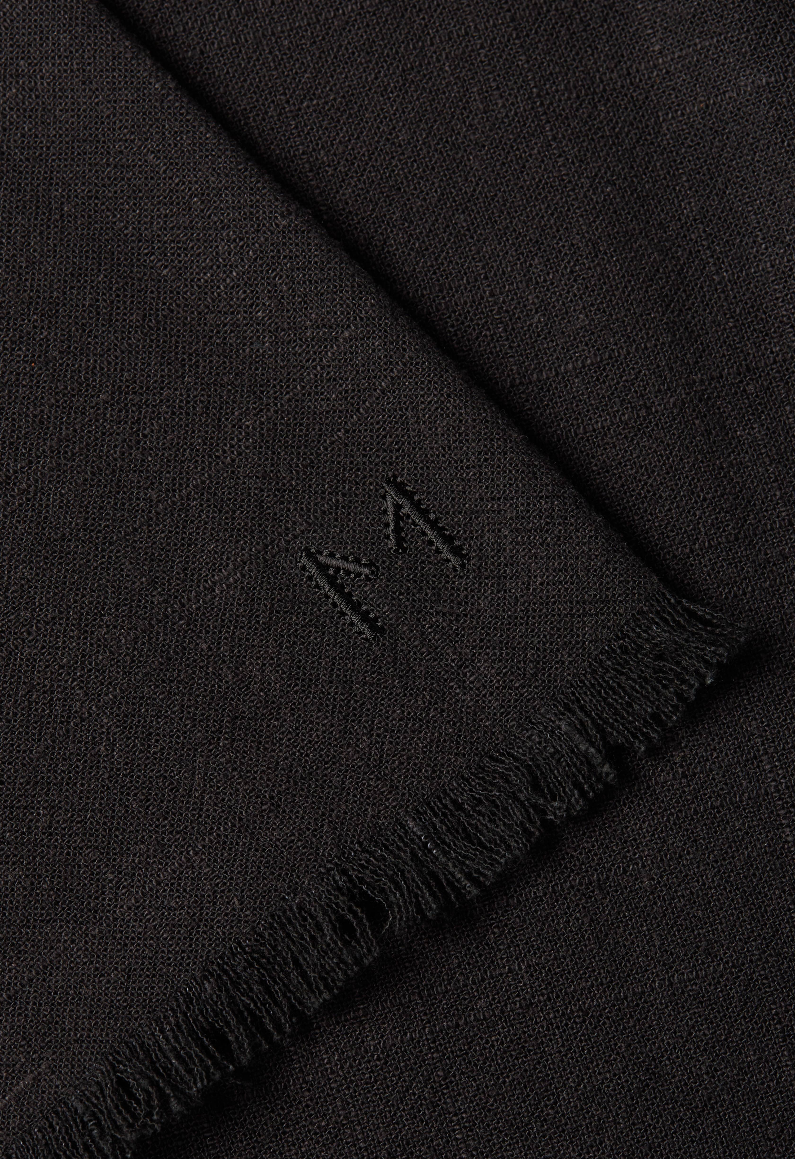 Frayed Hem Top | Black