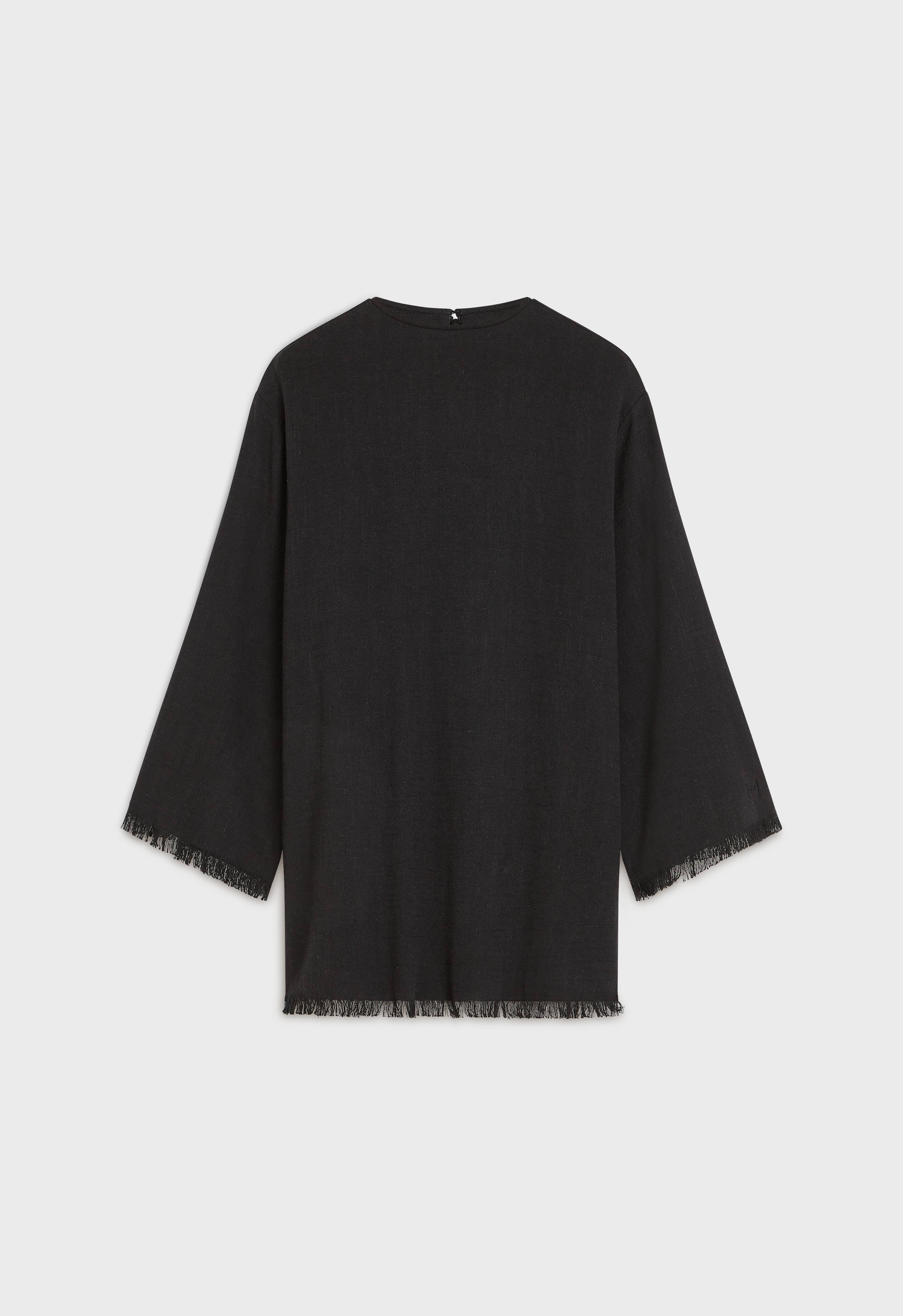 Frayed Hem Top | Black