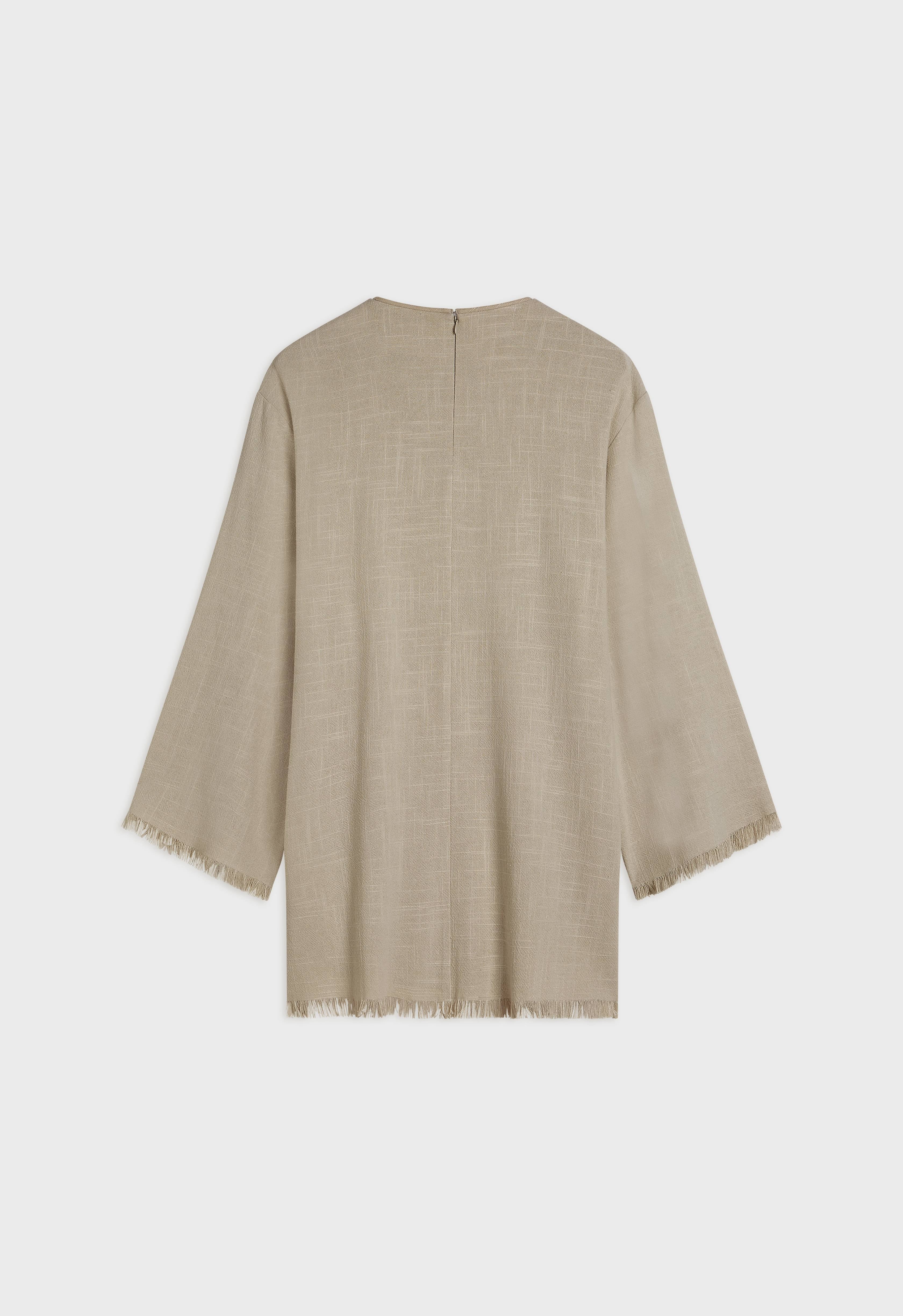 Frayed Hem Top | Desert Brown