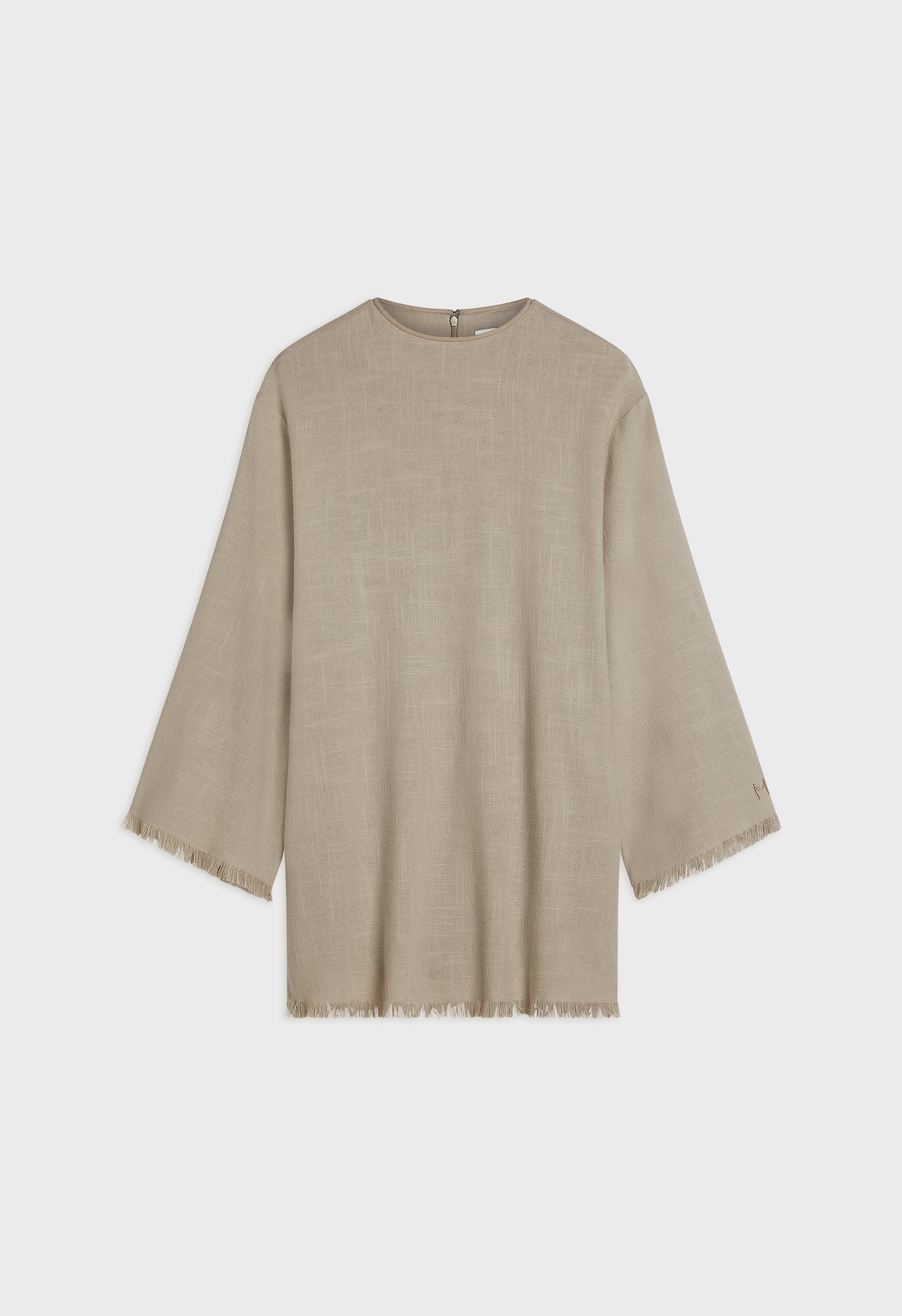 Frayed Hem Top | Desert Brown