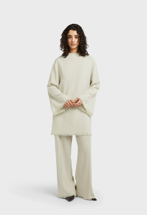 Frayed Hem Top | Light Storm