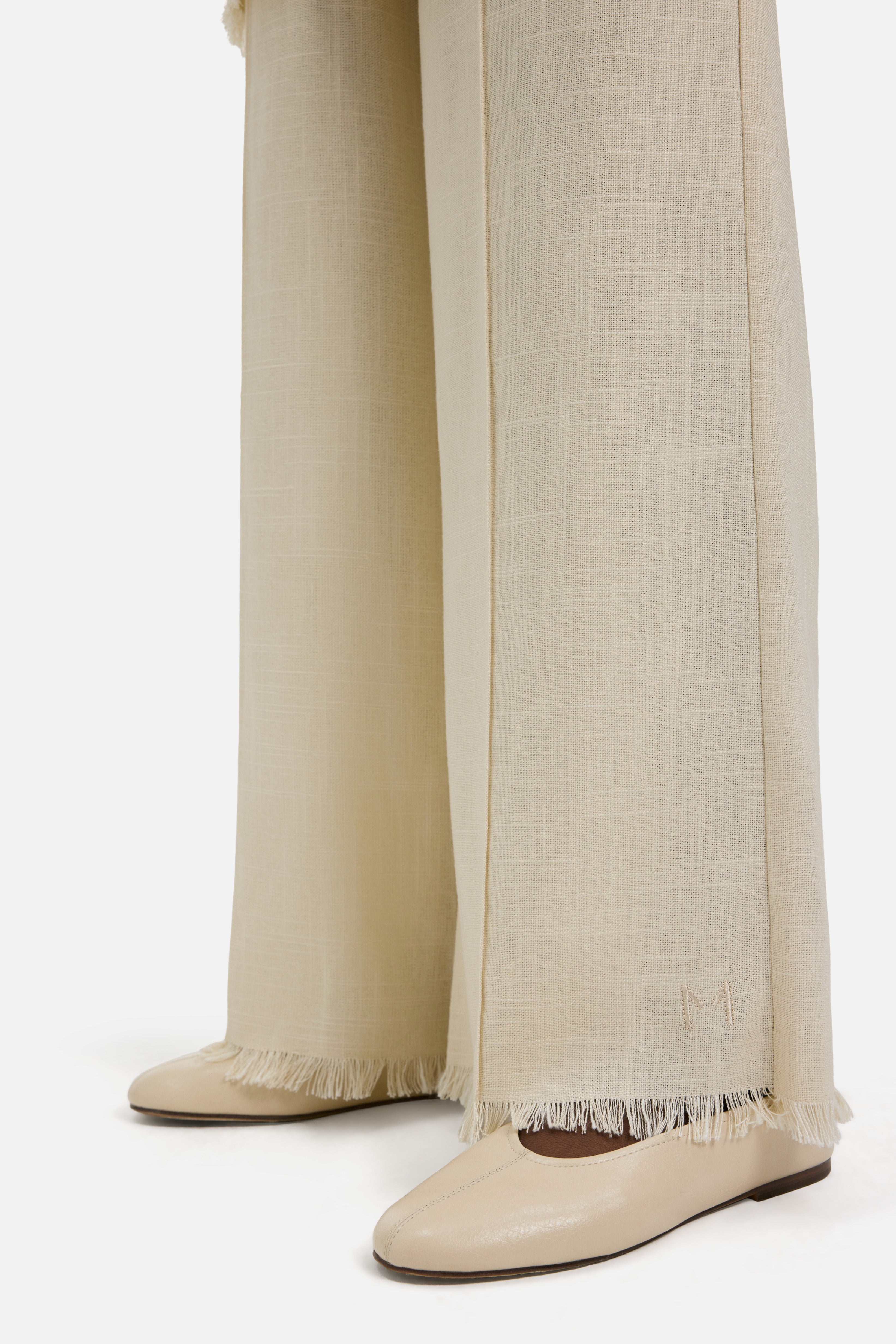 Frayed Hem Pants | Sand