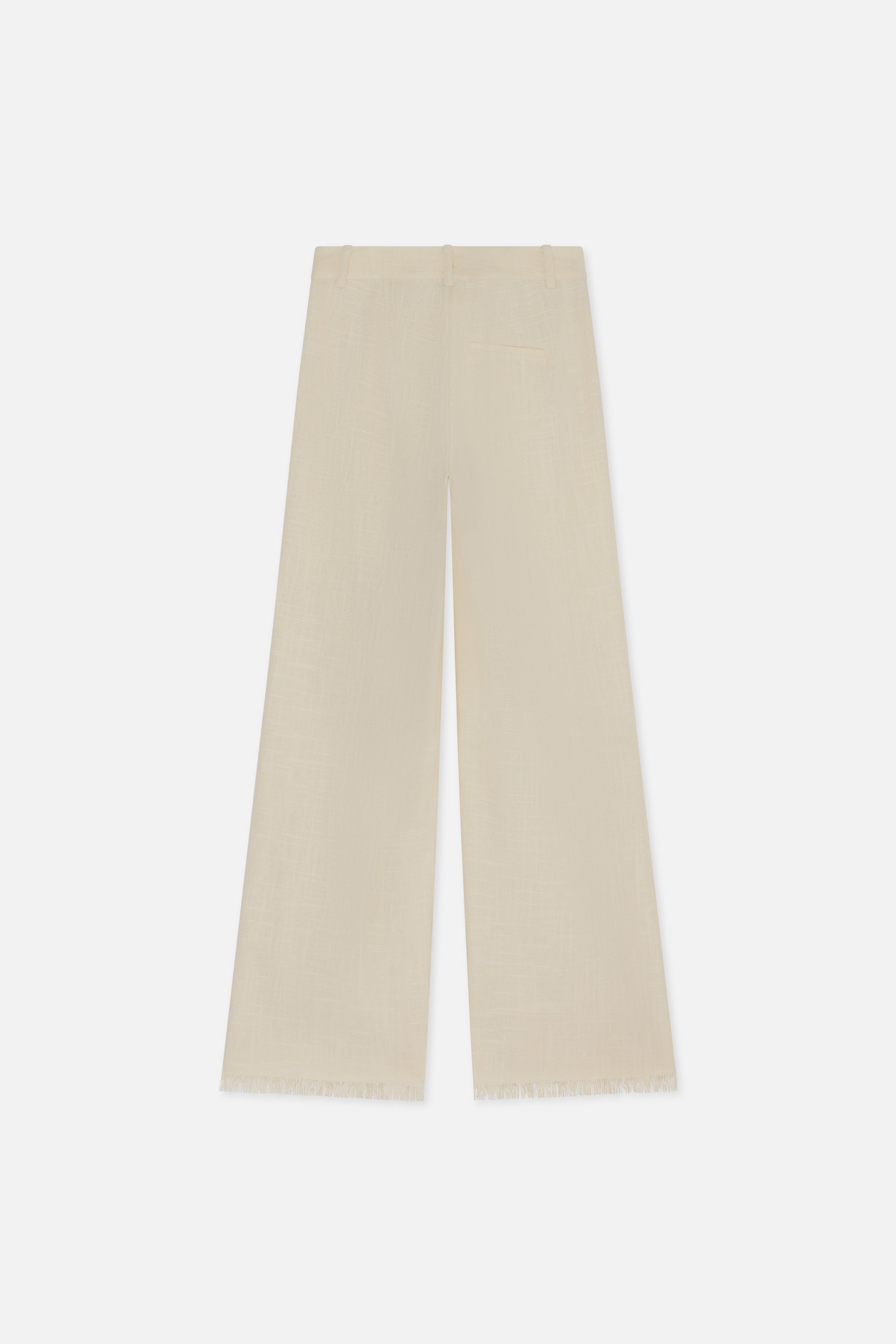 Frayed Hem Pants | Sand