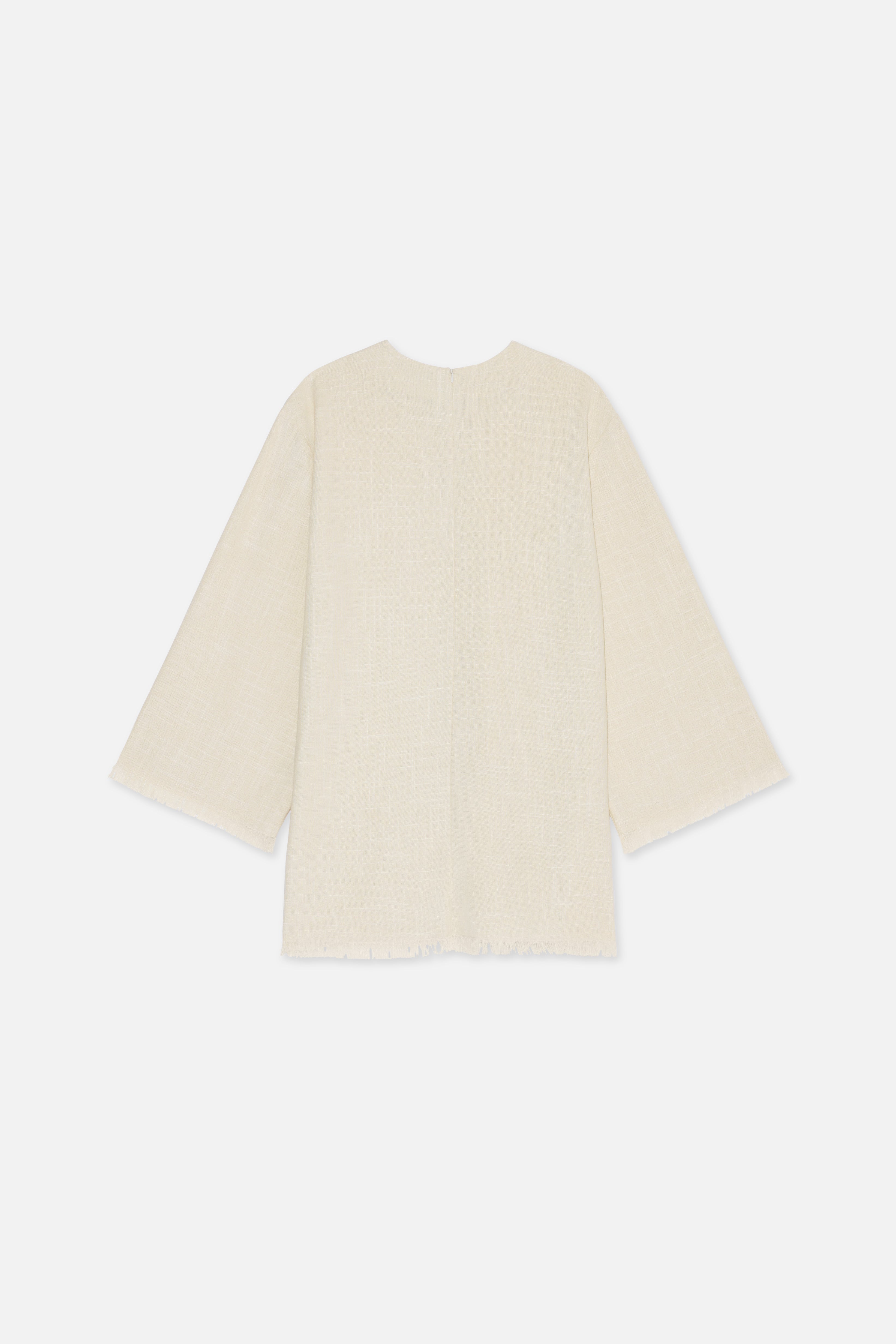 Frayed Hem Top | Sand