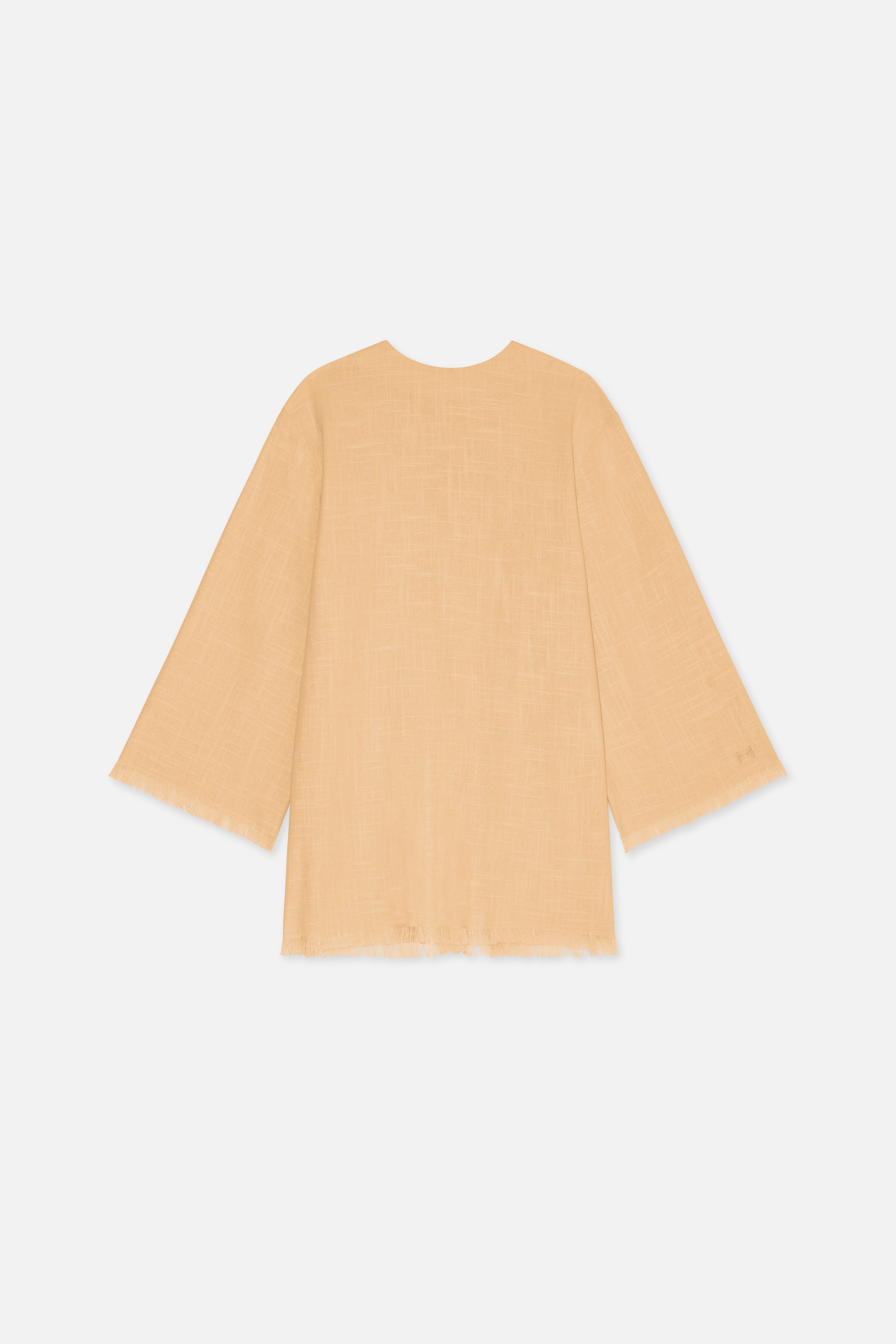 Frayed Hem Top | Soft Biscotti