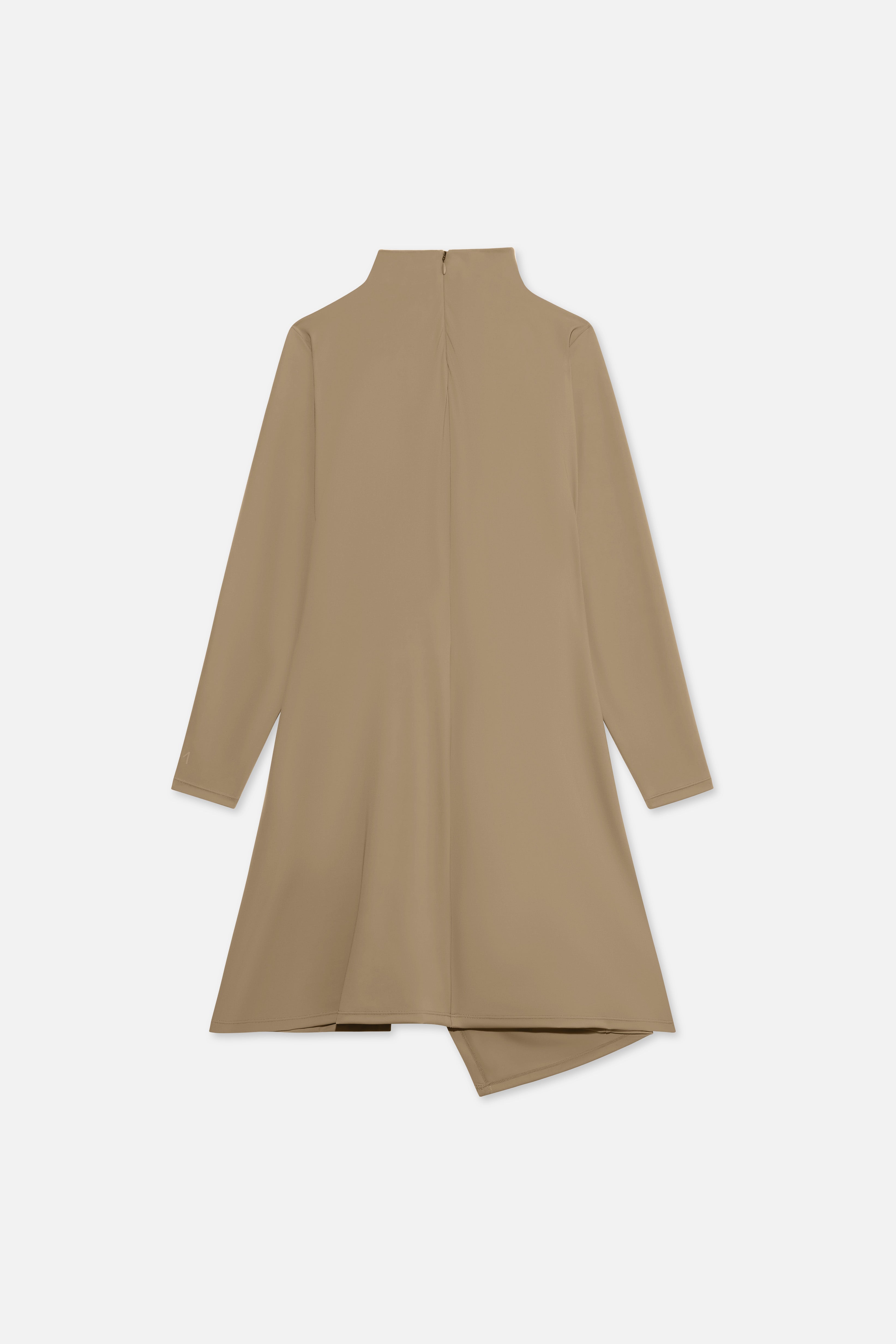 Gathered Swim Dress | Brown Clay