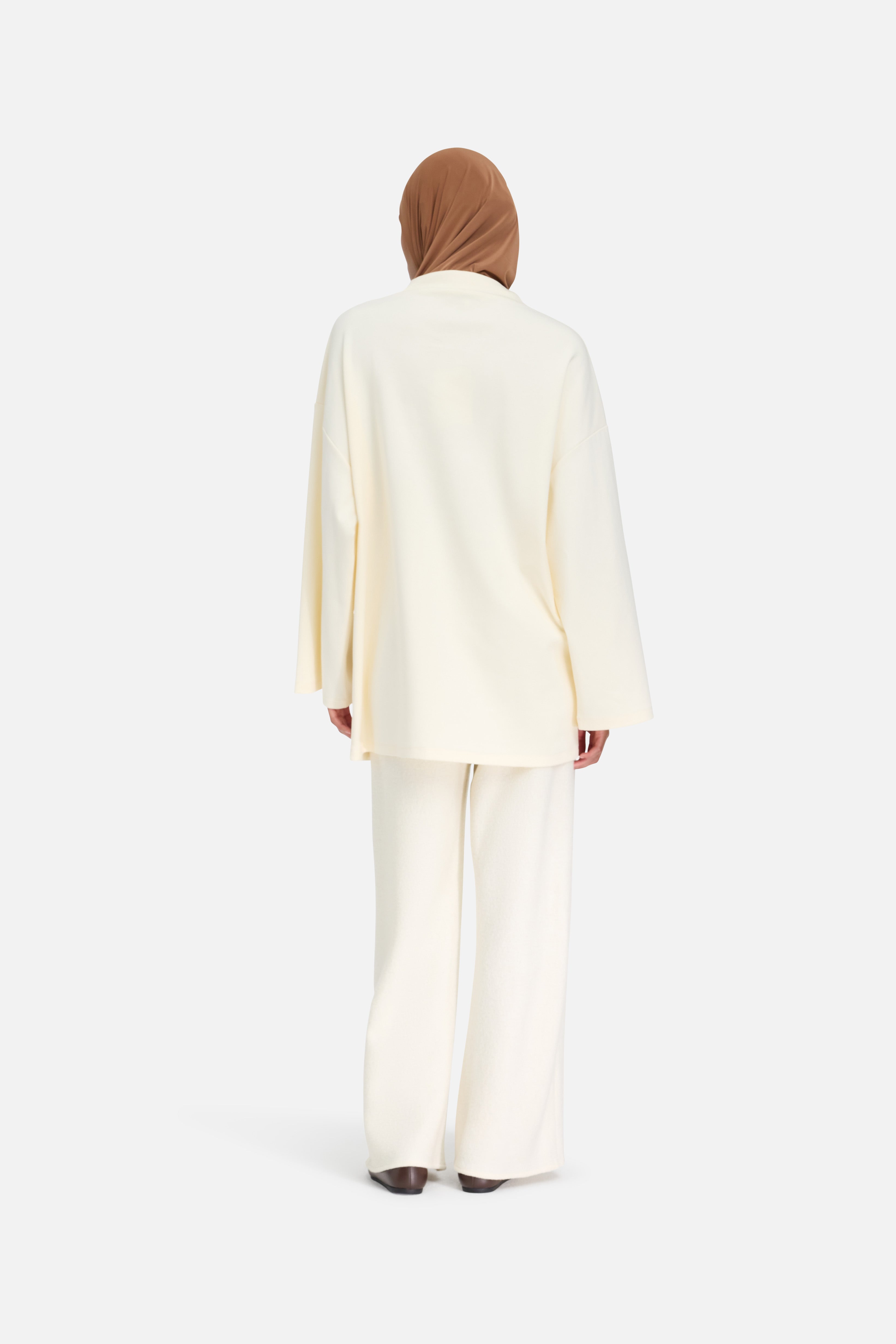 High Neck Tee | Porcelain