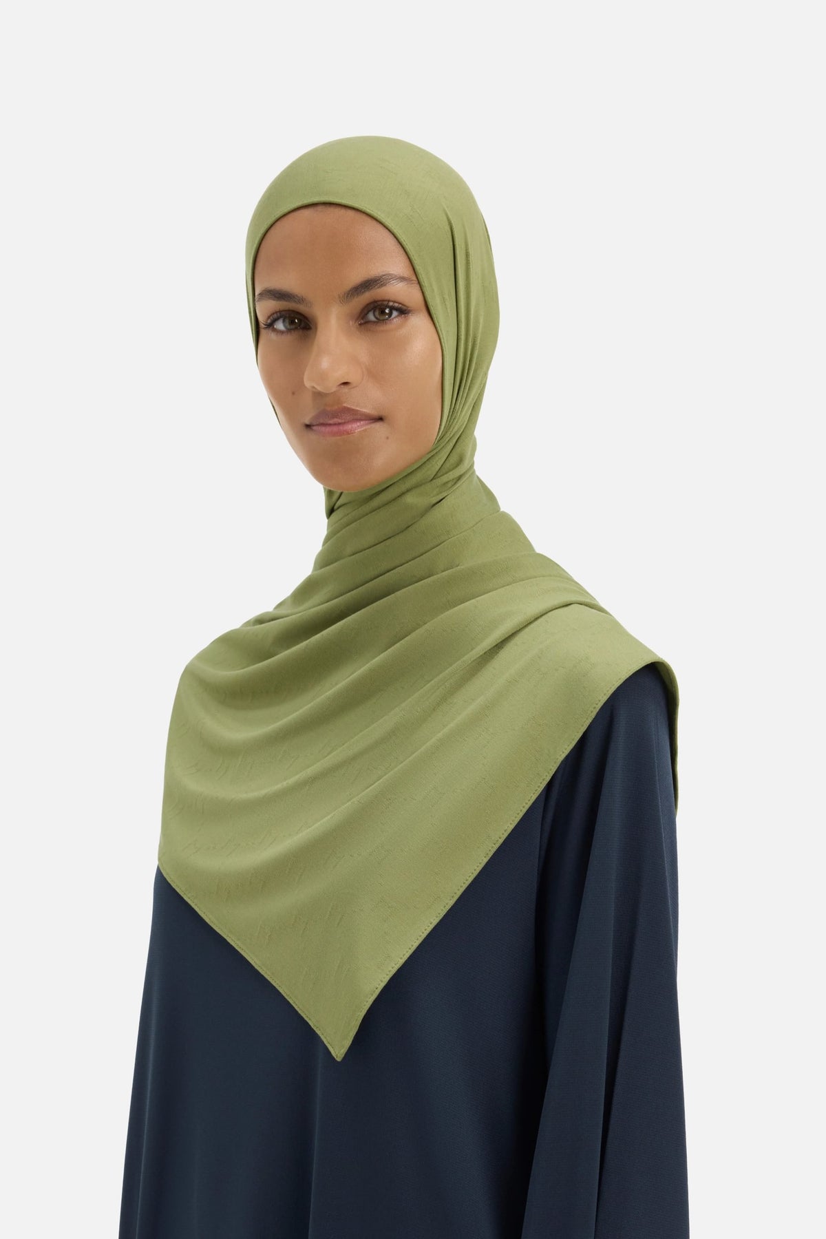 Jacquard Monogram Scarf | Leaf