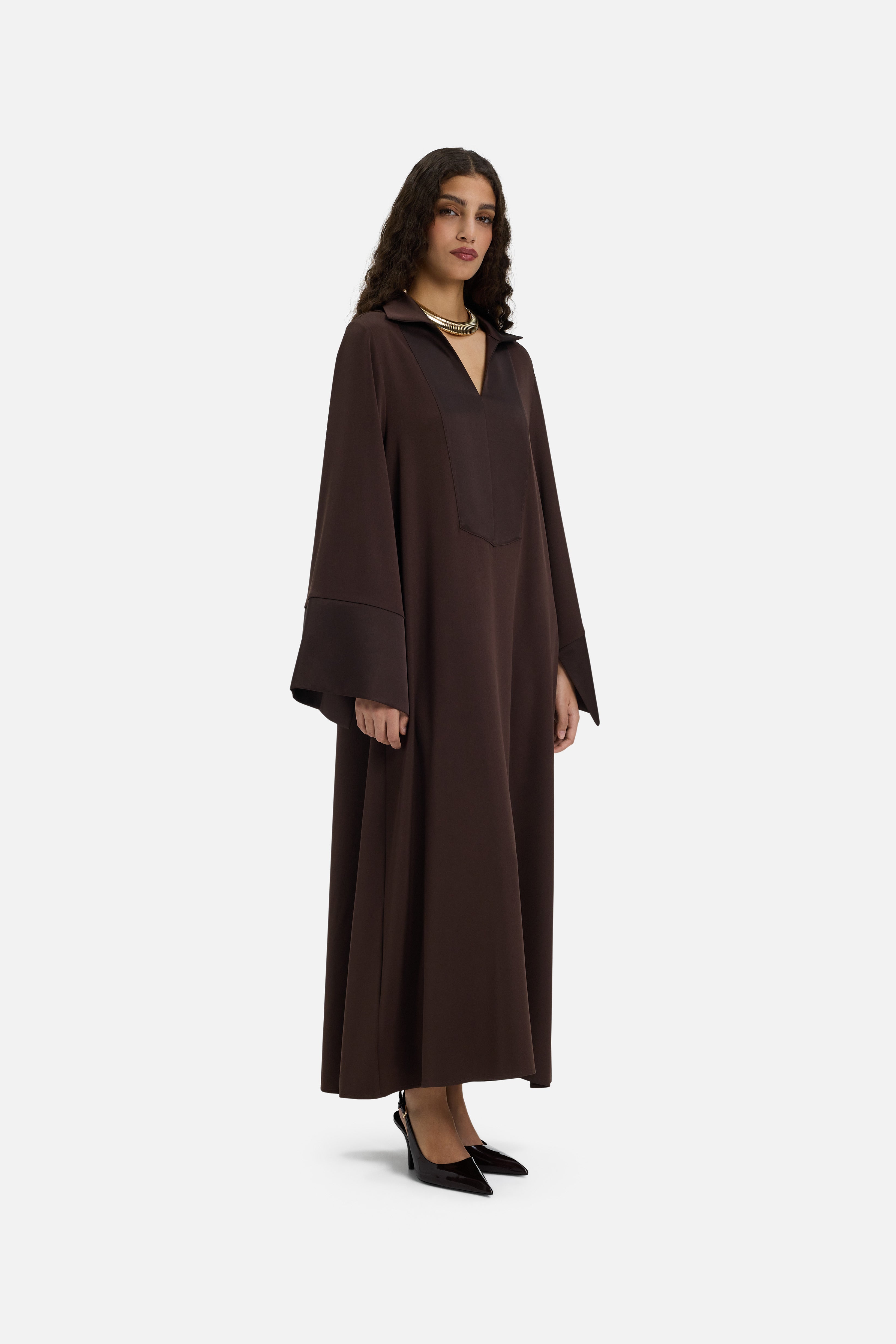 Kaftan Dress Regular | Dark Brown