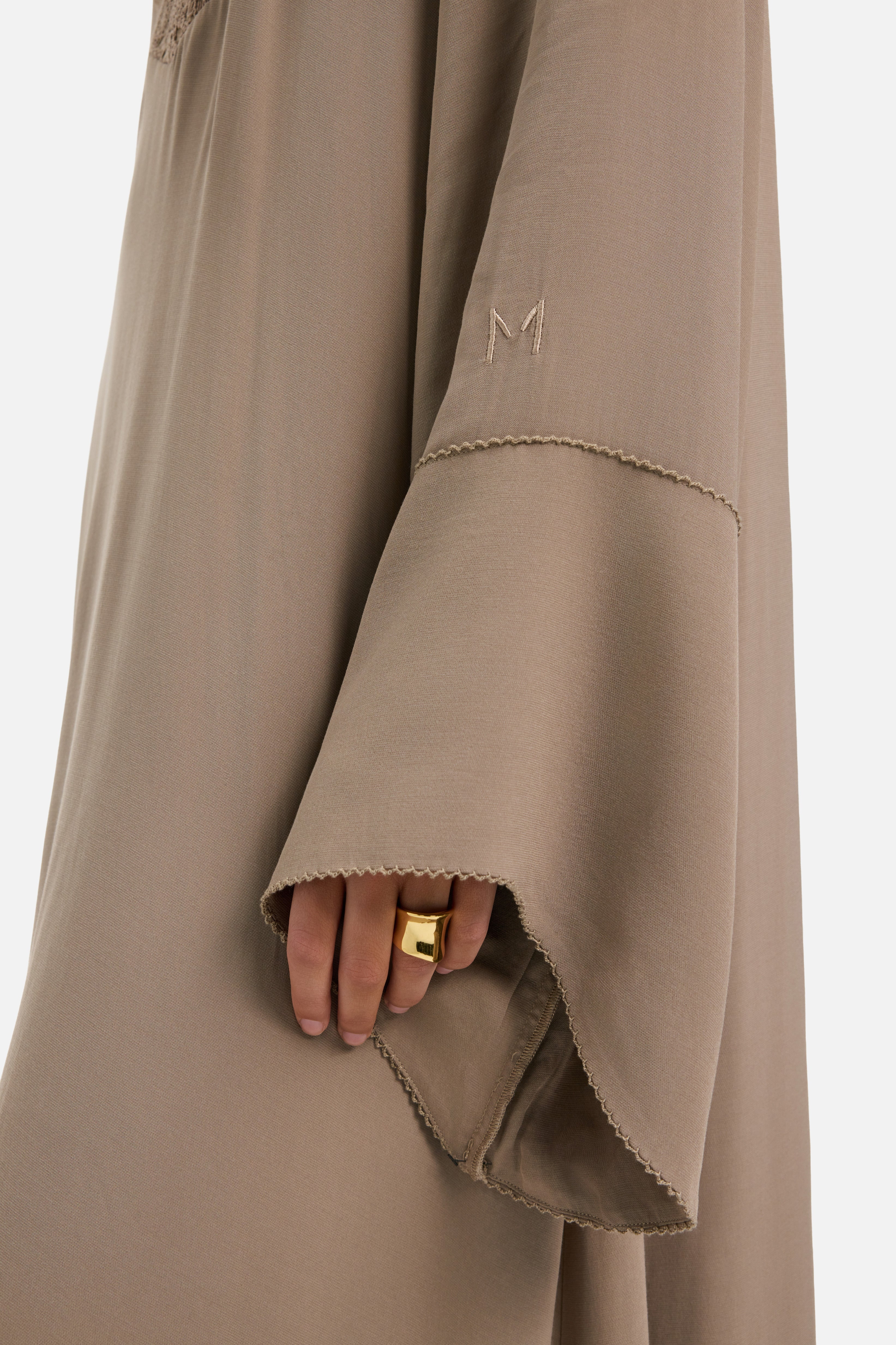 Kaftan Lace Dress | Khaki