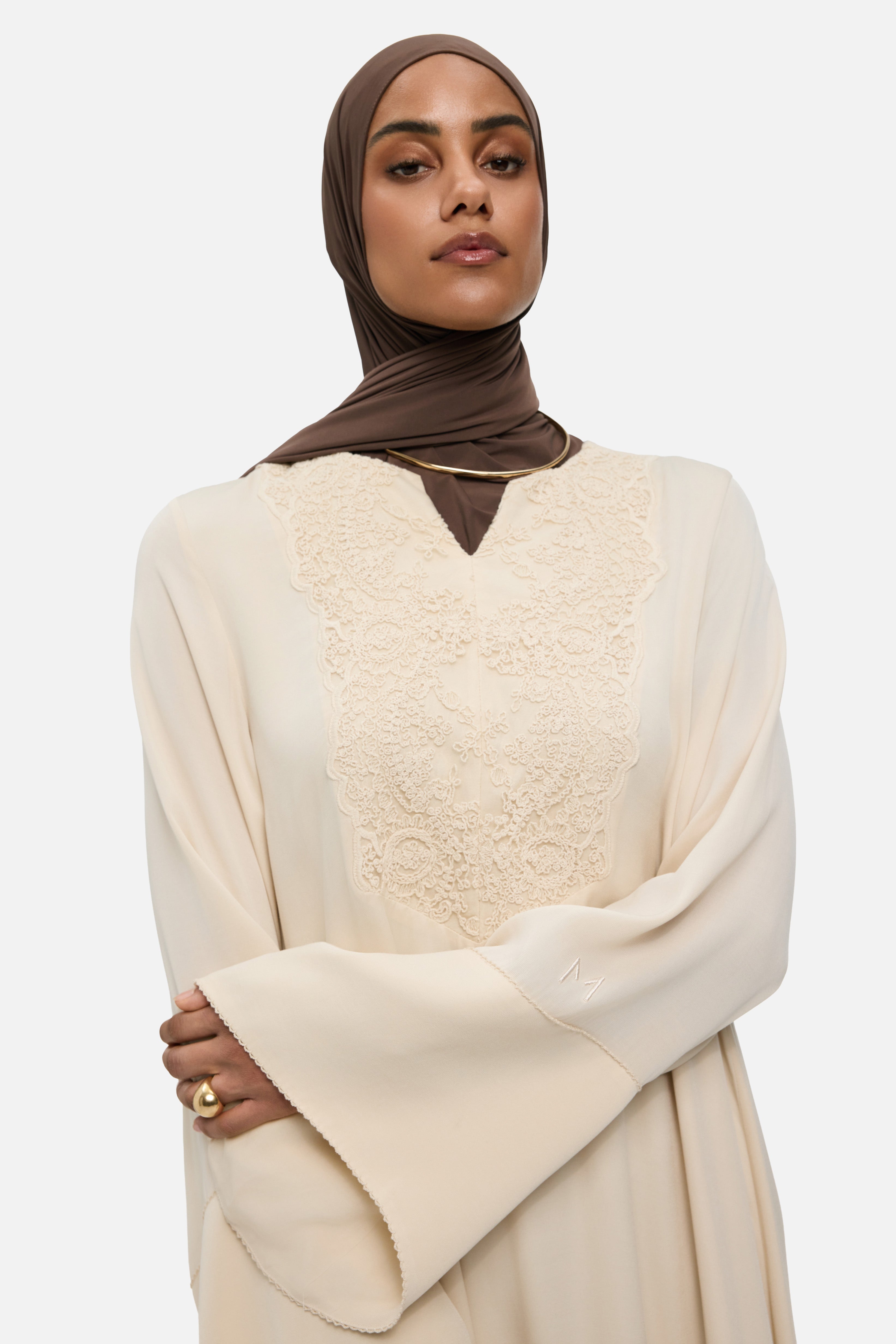Kaftan Lace Dress | Sand