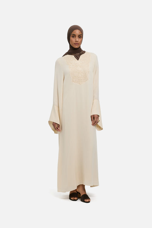 Kaftan Lace Dress | Sand