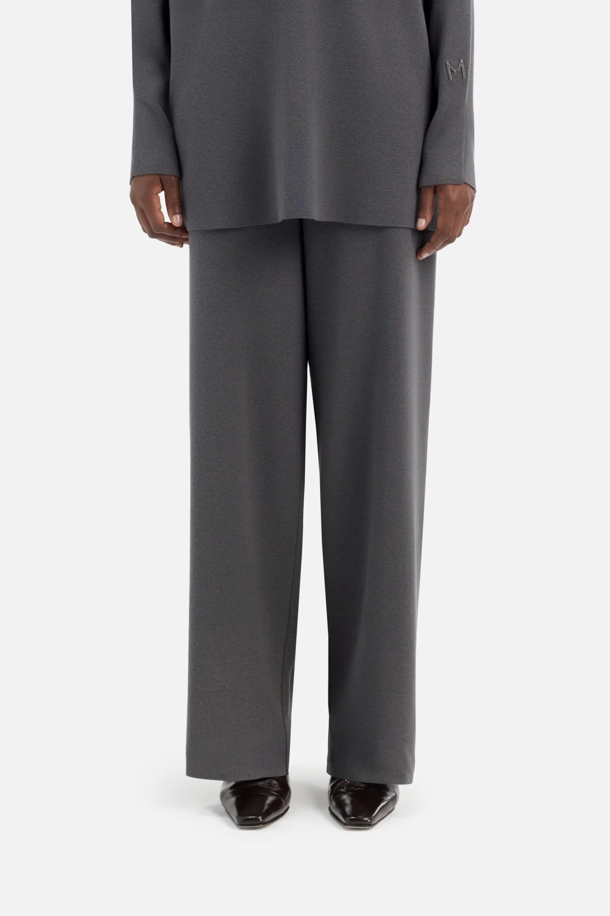 Knitted Trousers | Carbon Grey