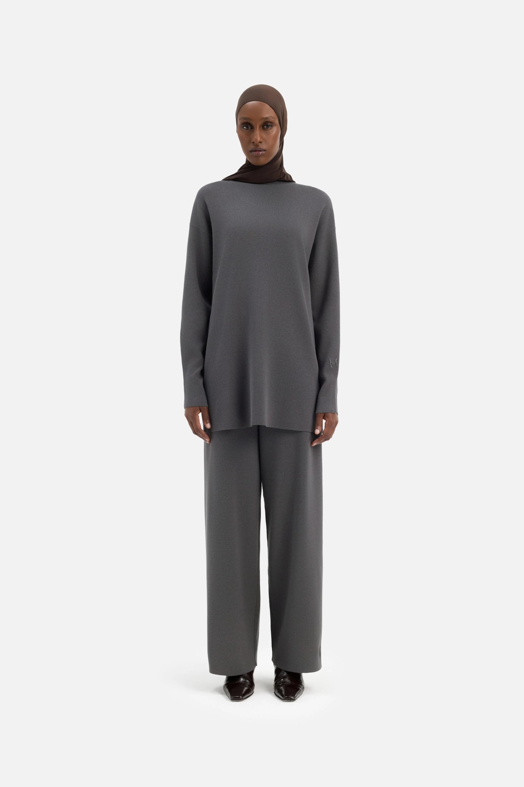 Knitted Trousers | Carbon Grey