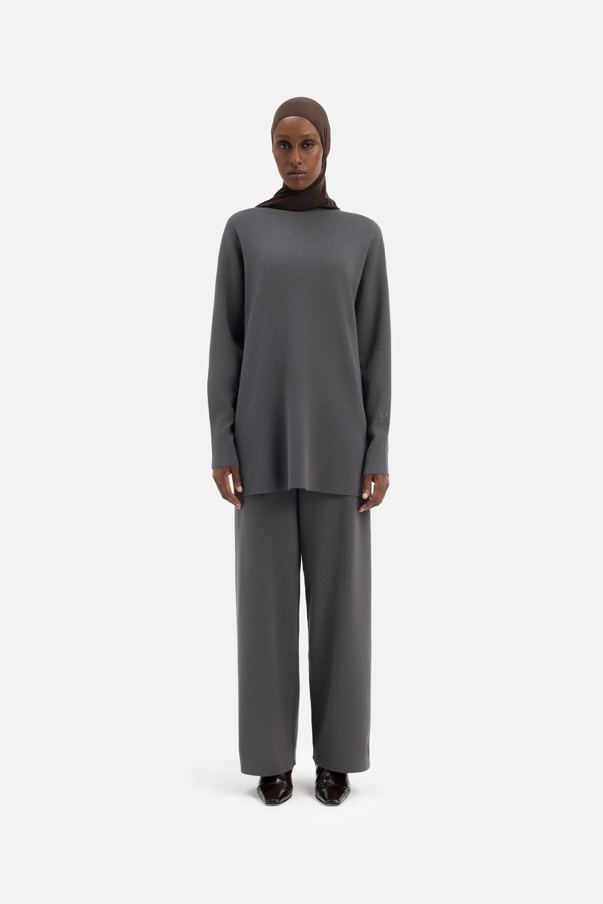 Knitted Trousers | Carbon Grey