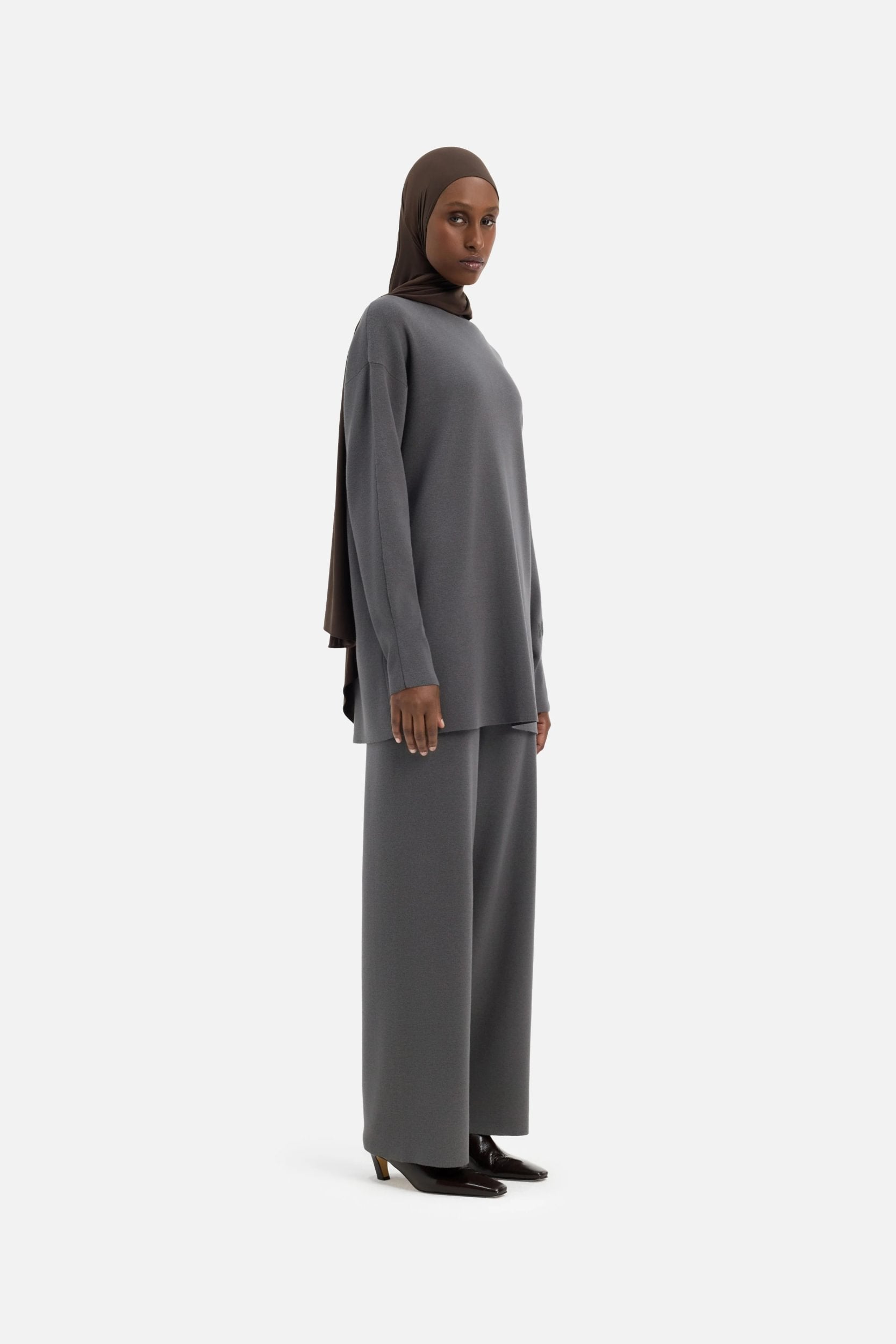 Knitted Trousers | Carbon Grey